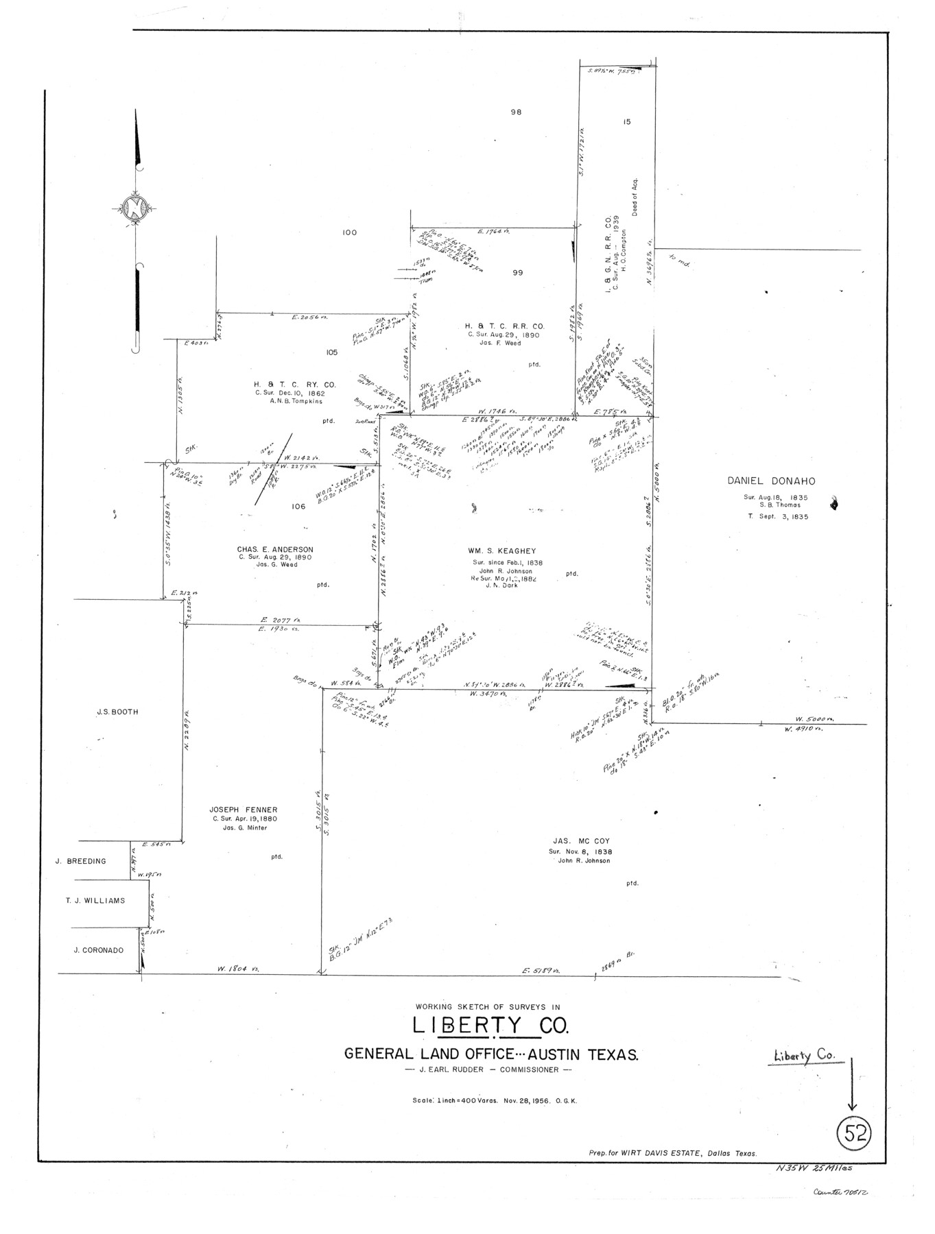 70512, Liberty County Working Sketch 52, General Map Collection