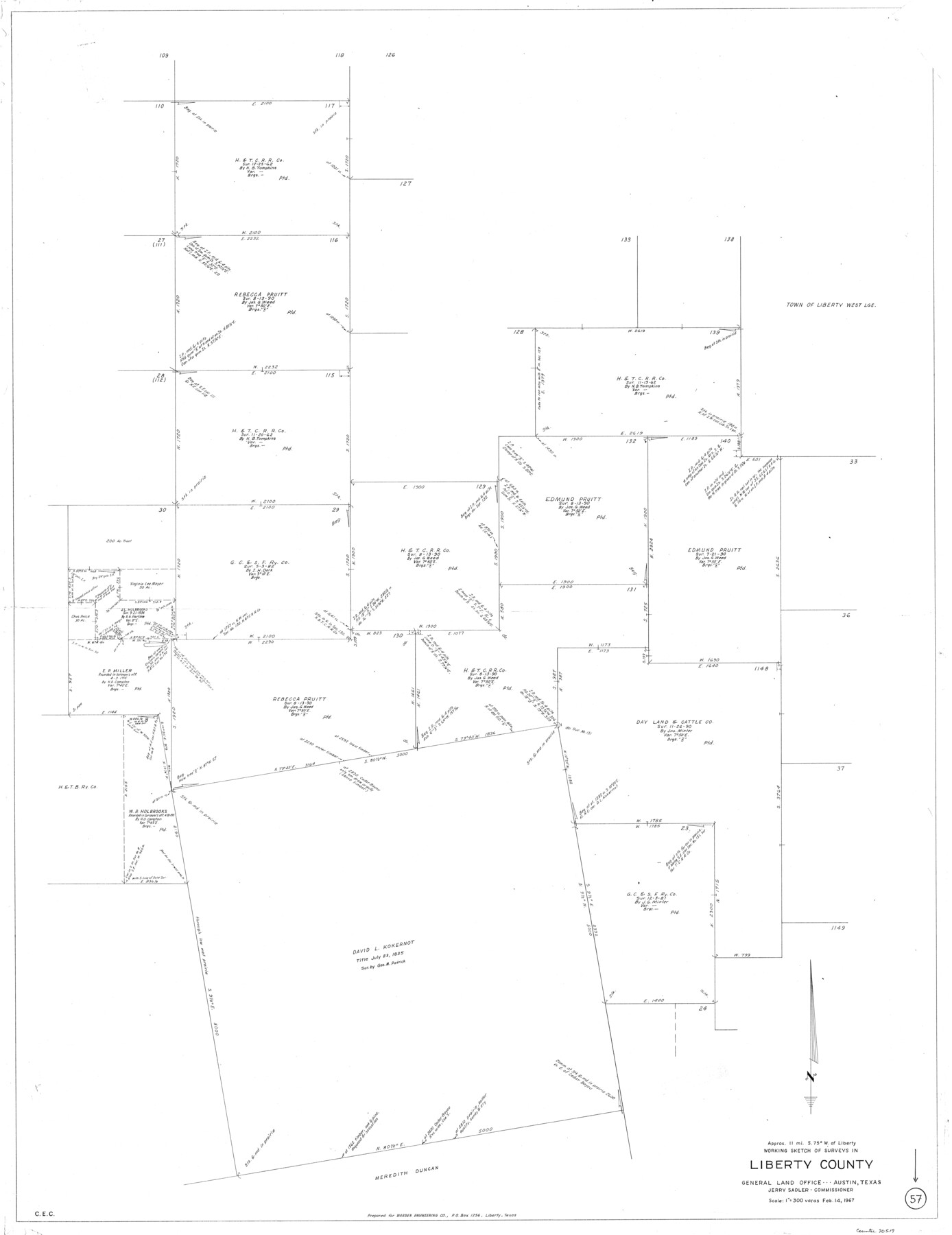 70517, Liberty County Working Sketch 57, General Map Collection