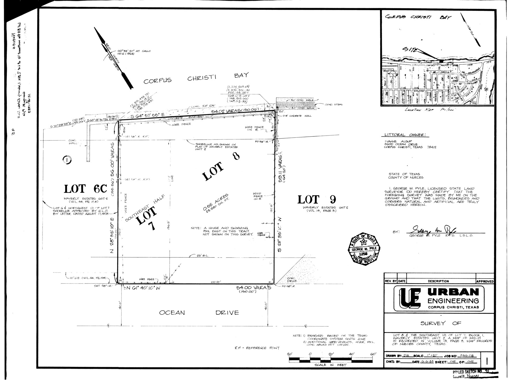 7052, Nueces County Rolled Sketch 95, General Map Collection