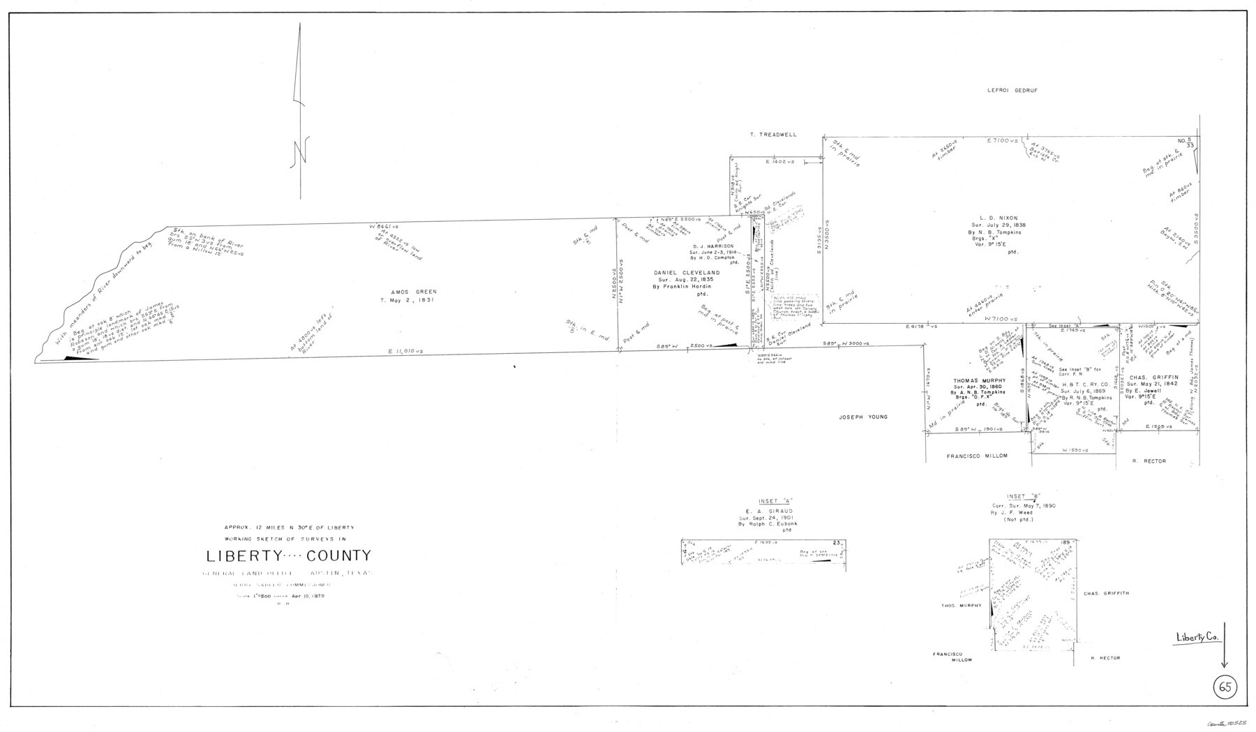70525, Liberty County Working Sketch 65, General Map Collection