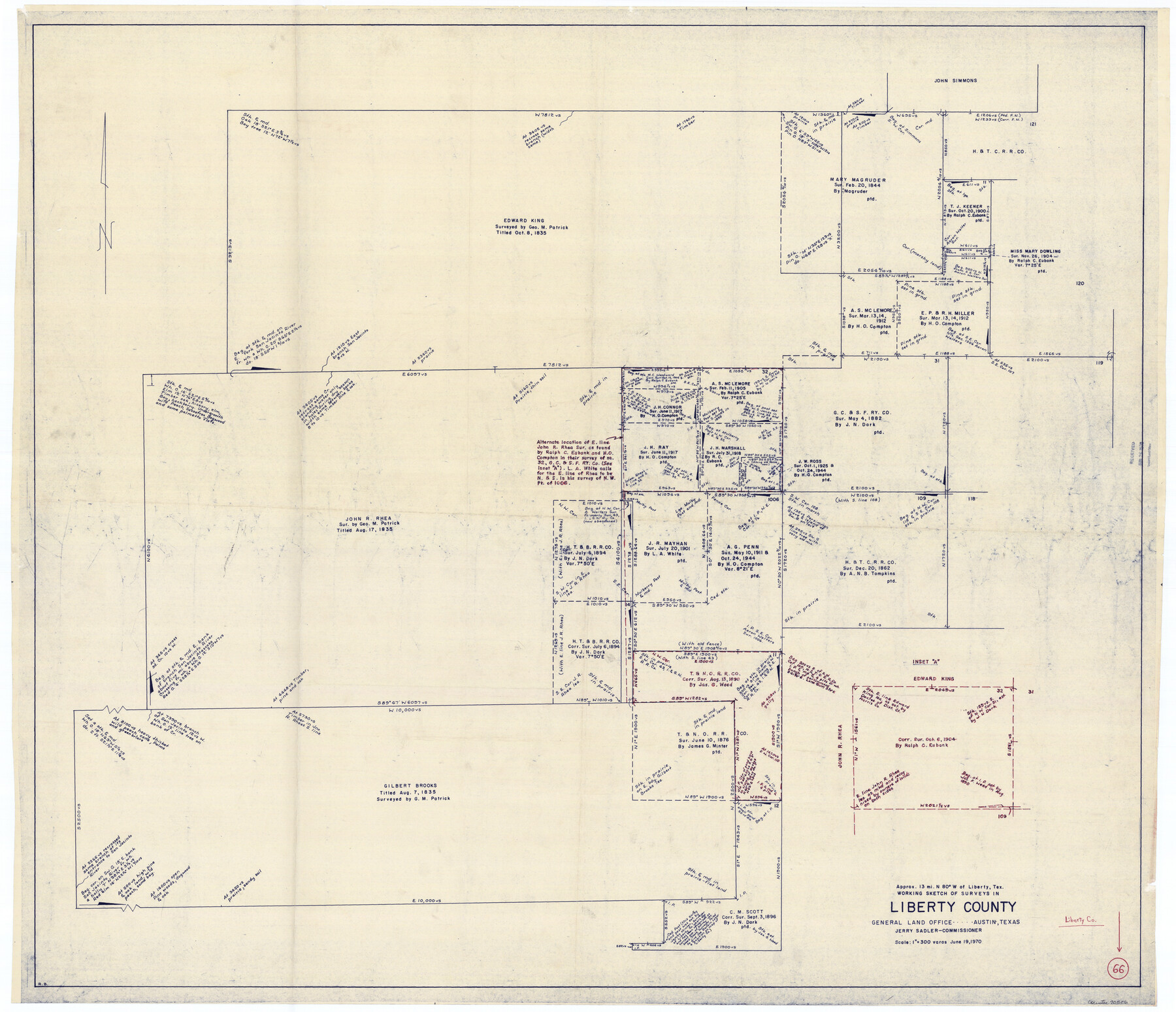 70526, Liberty County Working Sketch 66, General Map Collection