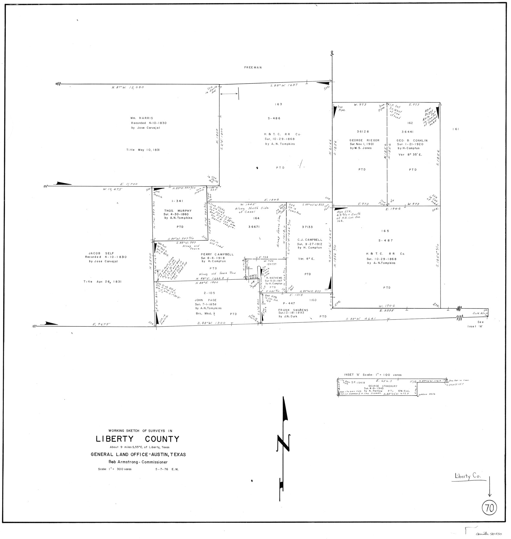 70530, Liberty County Working Sketch 70, General Map Collection