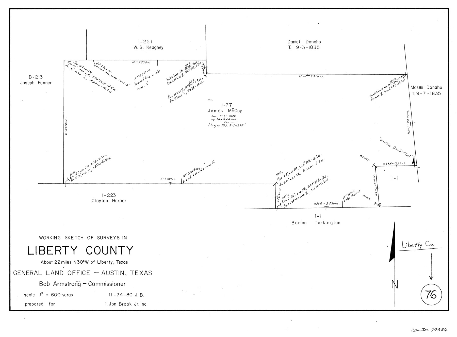 70536, Liberty County Working Sketch 76, General Map Collection