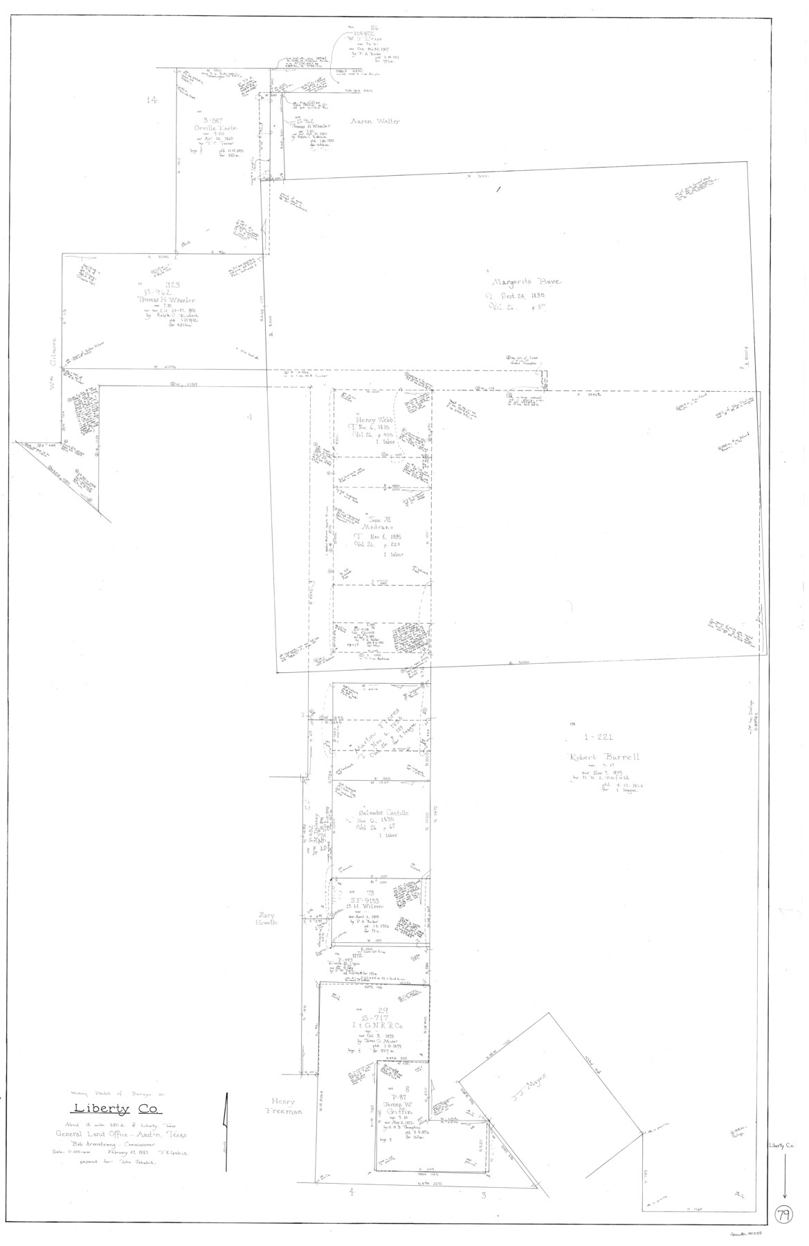 70539, Liberty County Working Sketch 79, General Map Collection