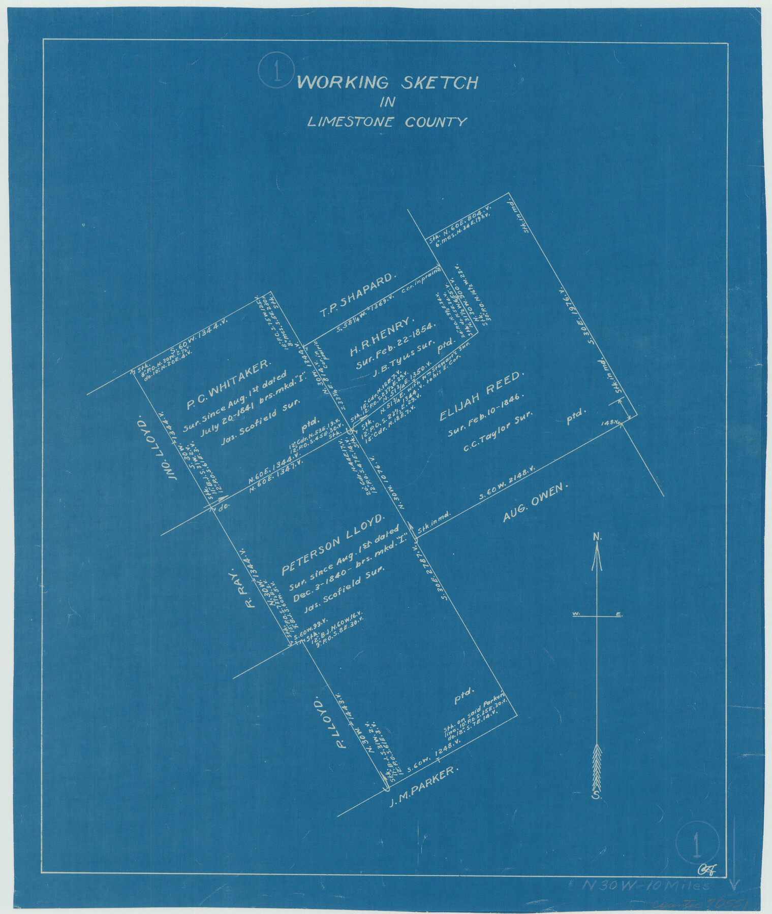 70551, Limestone County Working Sketch 1, General Map Collection