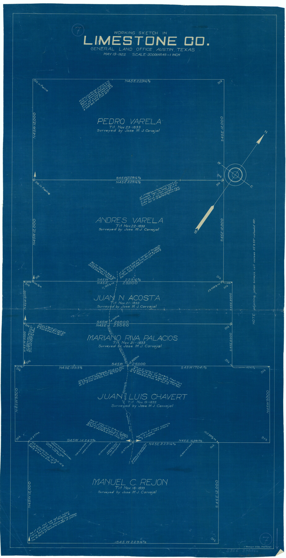 70557, Limestone County Working Sketch 7, General Map Collection