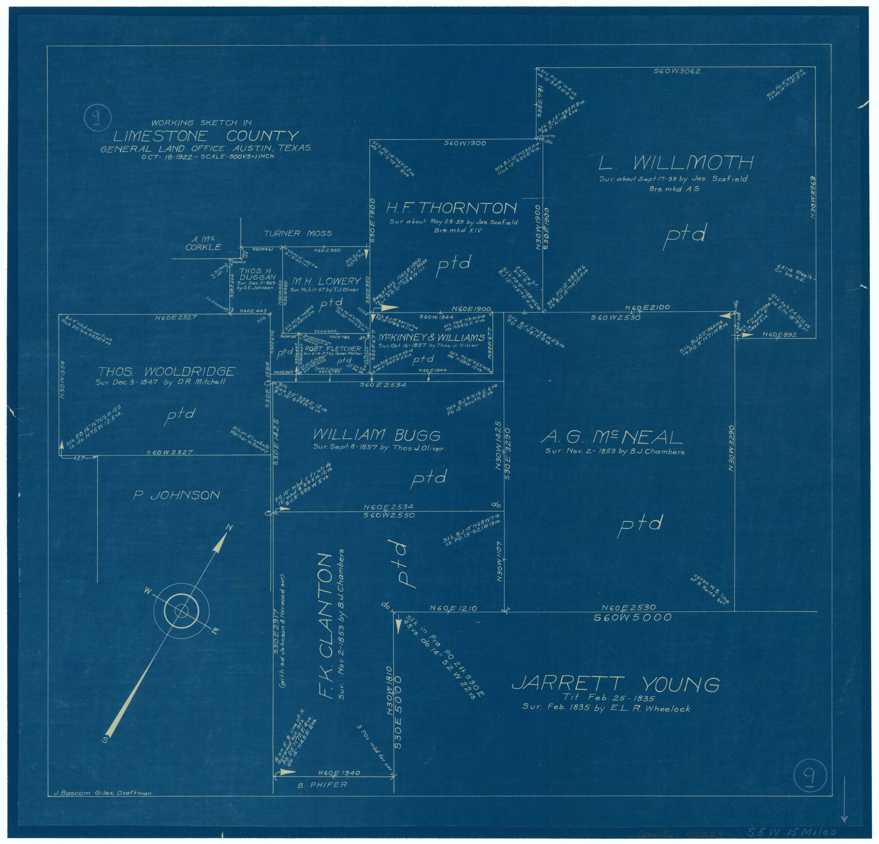 70559, Limestone County Working Sketch 9, General Map Collection