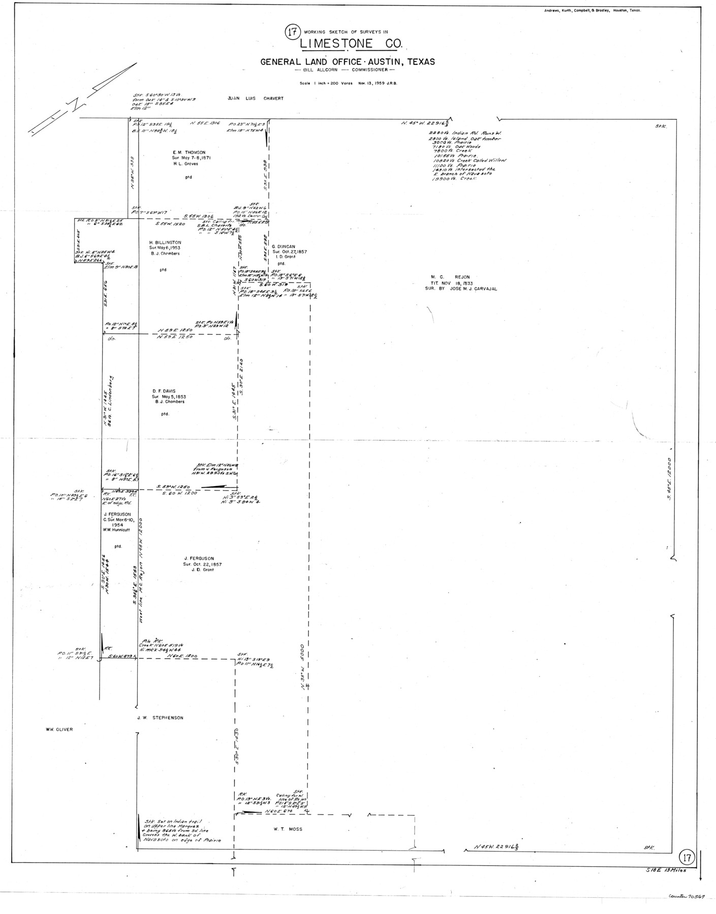 70567, Limestone County Working Sketch 17, General Map Collection