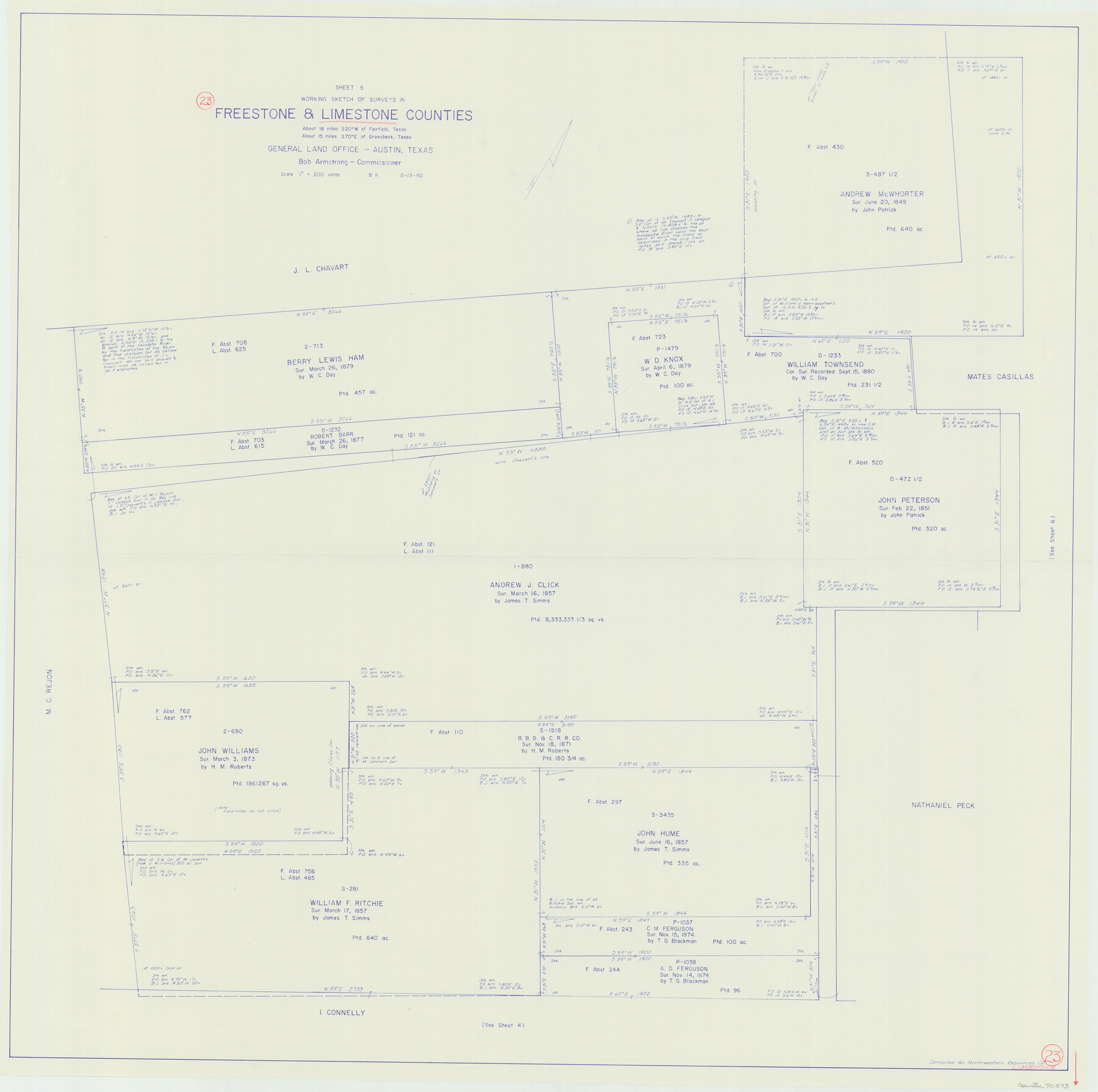 70573, Limestone County Working Sketch 23, General Map Collection