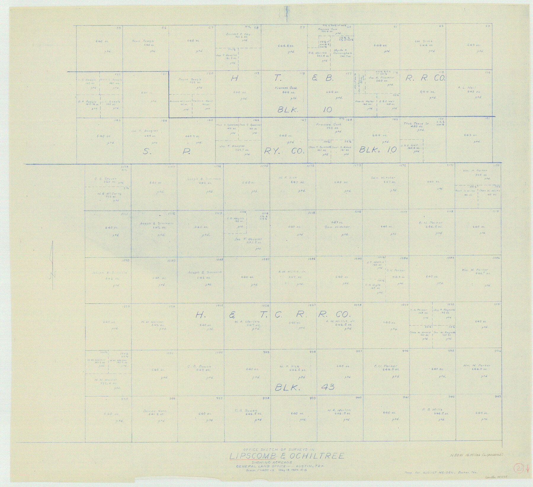 70578, Lipscomb County Working Sketch 2, General Map Collection