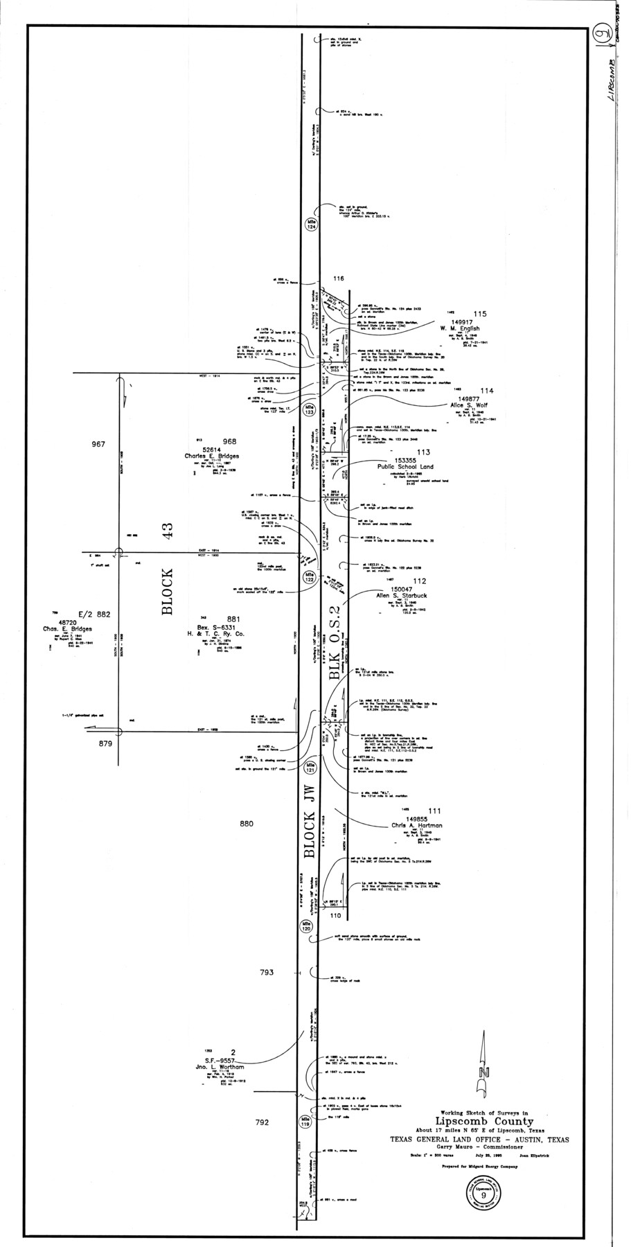 70585, Lipscomb County Working Sketch 9, General Map Collection