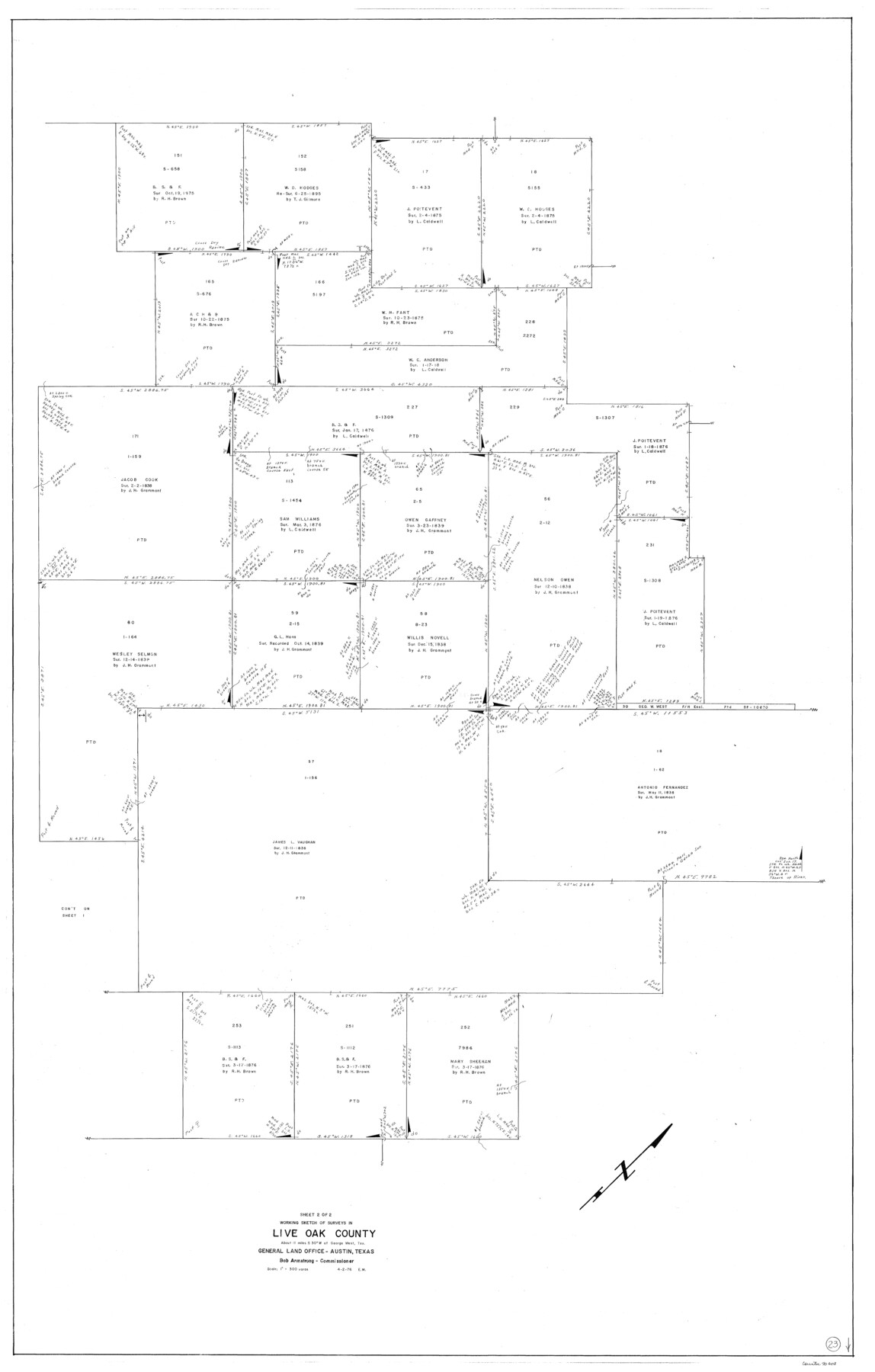 70608, Live Oak County Working Sketch 23, General Map Collection