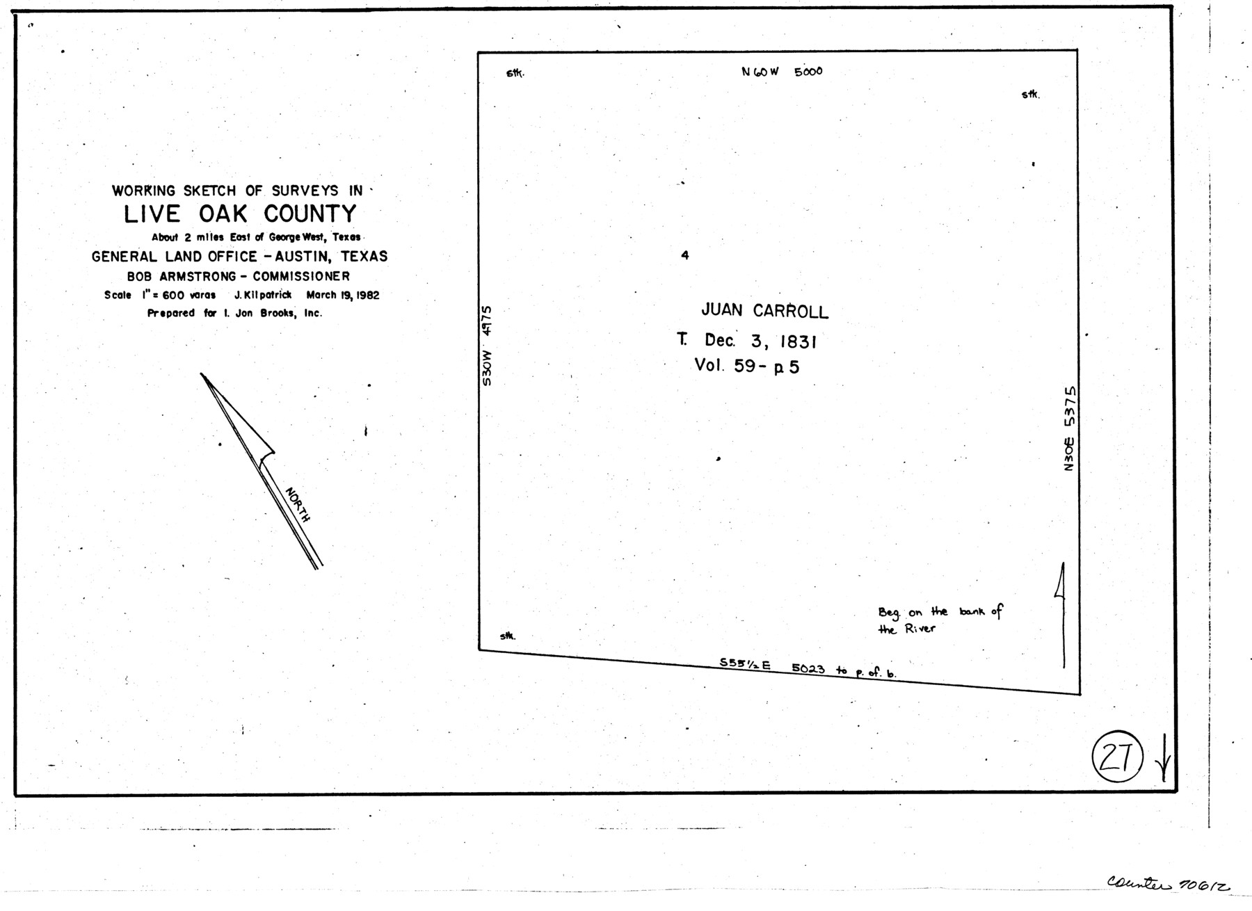 70612, Live Oak County Working Sketch 27, General Map Collection