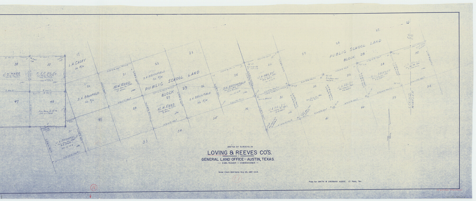 70644, Loving County Working Sketch 11, General Map Collection