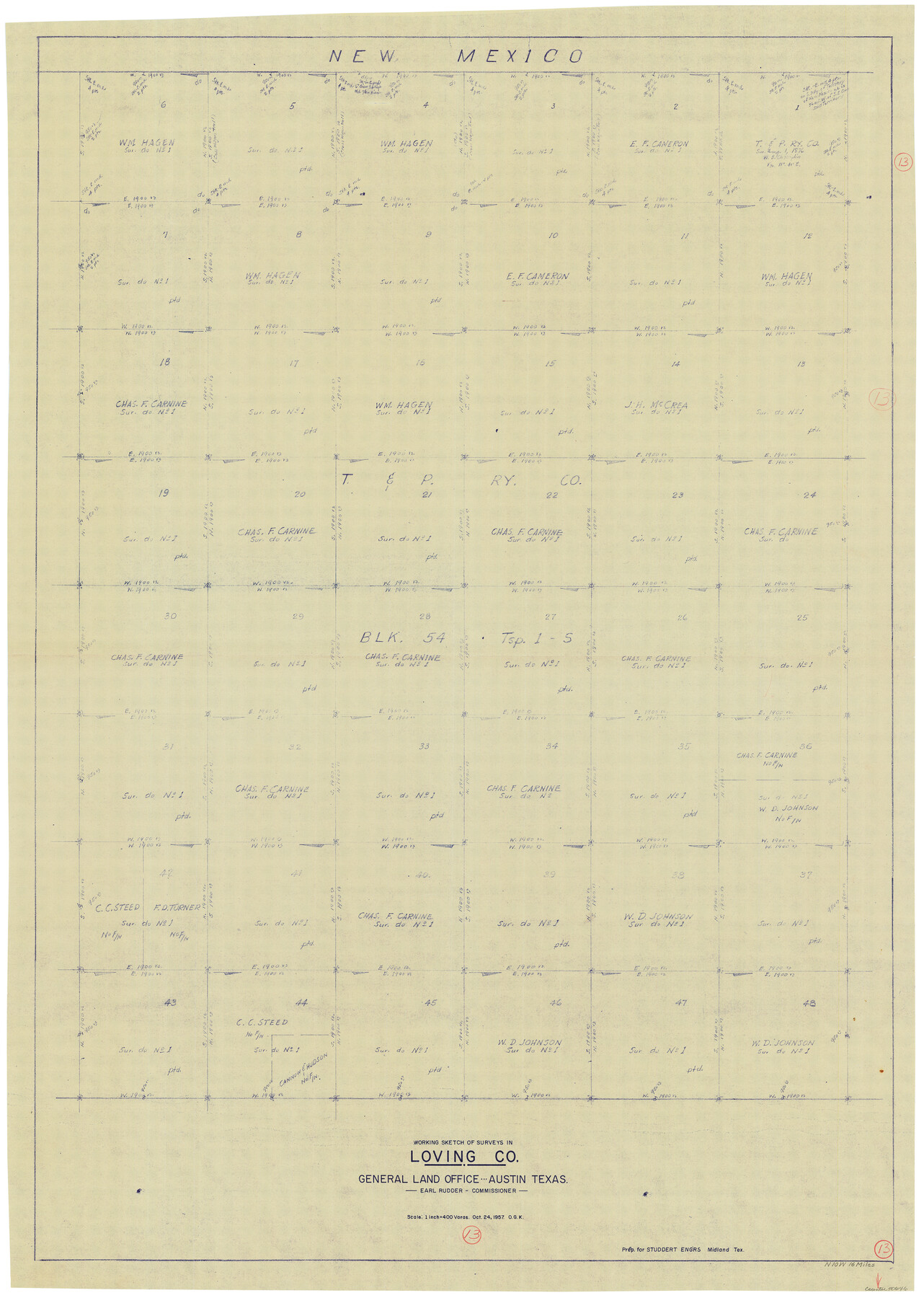 70646, Loving County Working Sketch 13, General Map Collection
