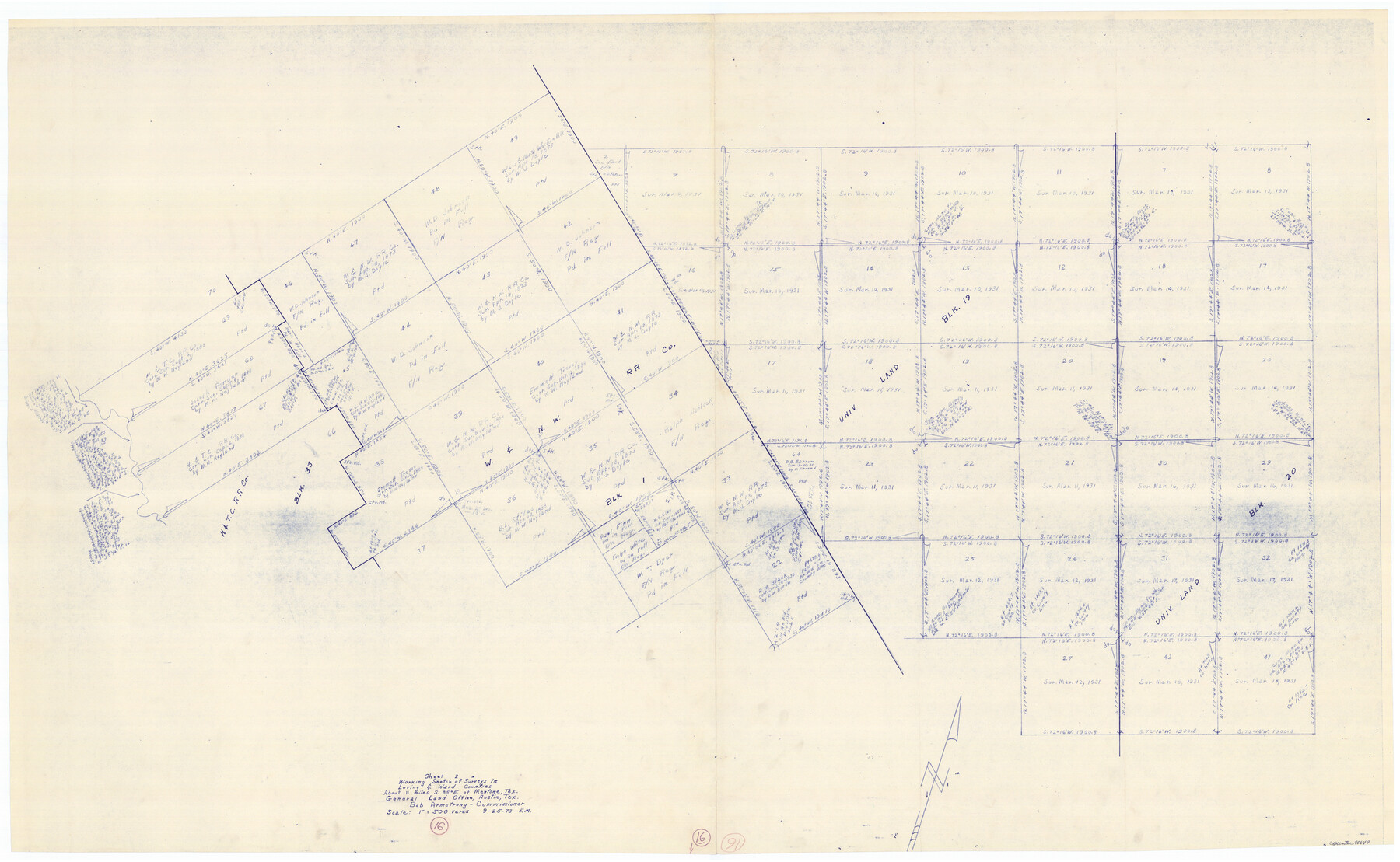 70649, Loving County Working Sketch 16, General Map Collection