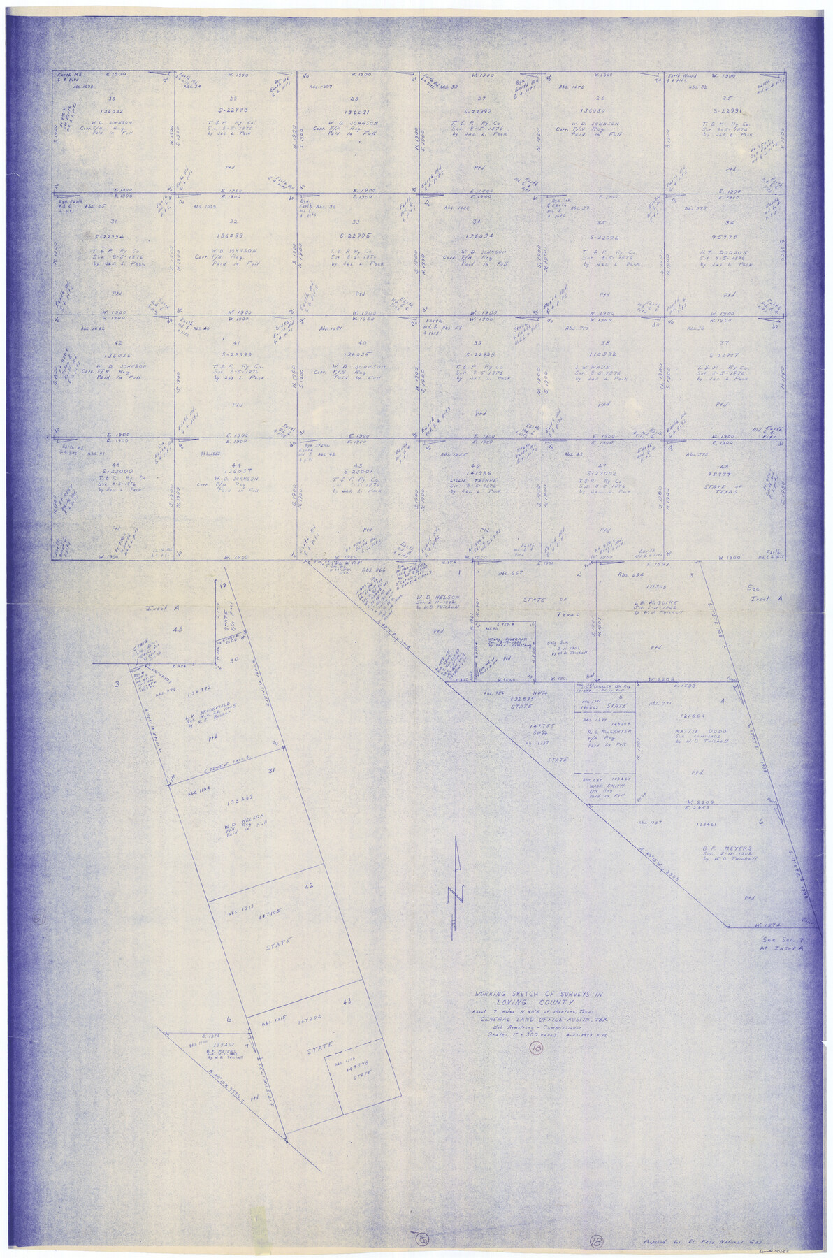 70652, Loving County Working Sketch 18, General Map Collection