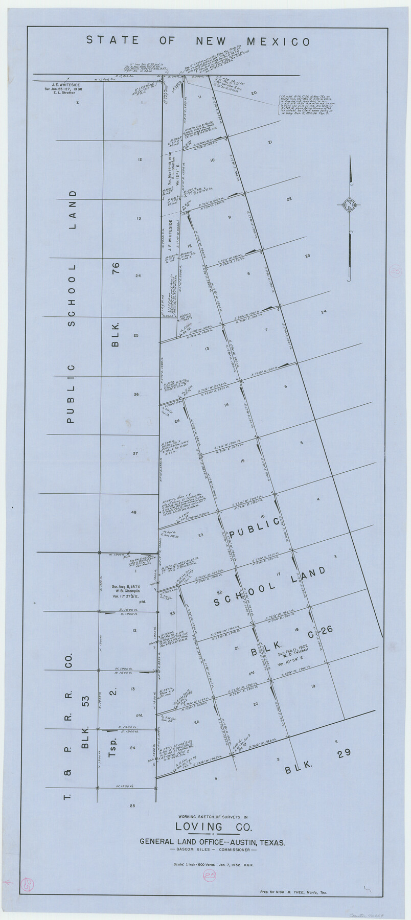 70659, Loving County Working Sketch 25, General Map Collection