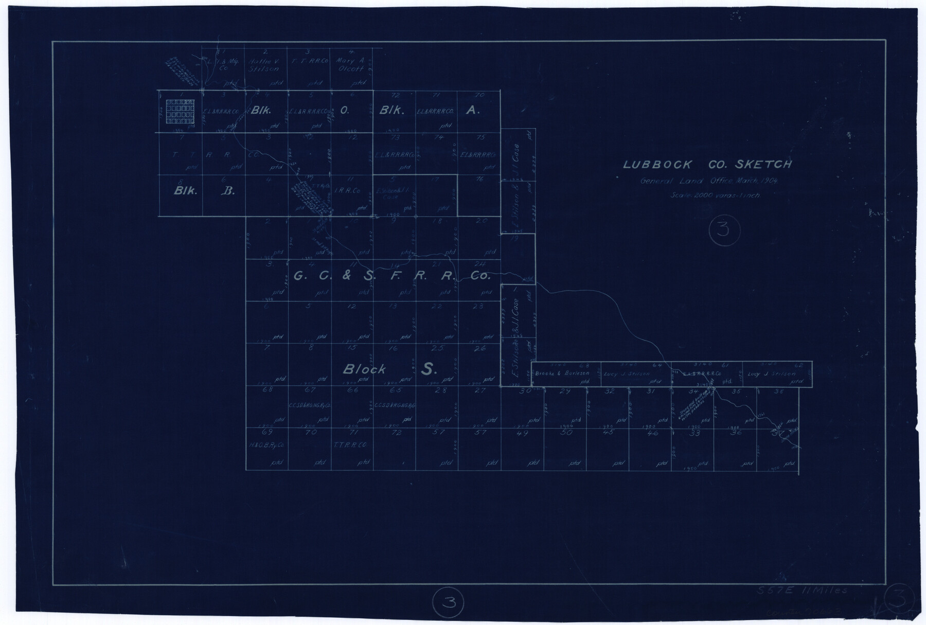 70663, Lubbock County Working Sketch 3, General Map Collection