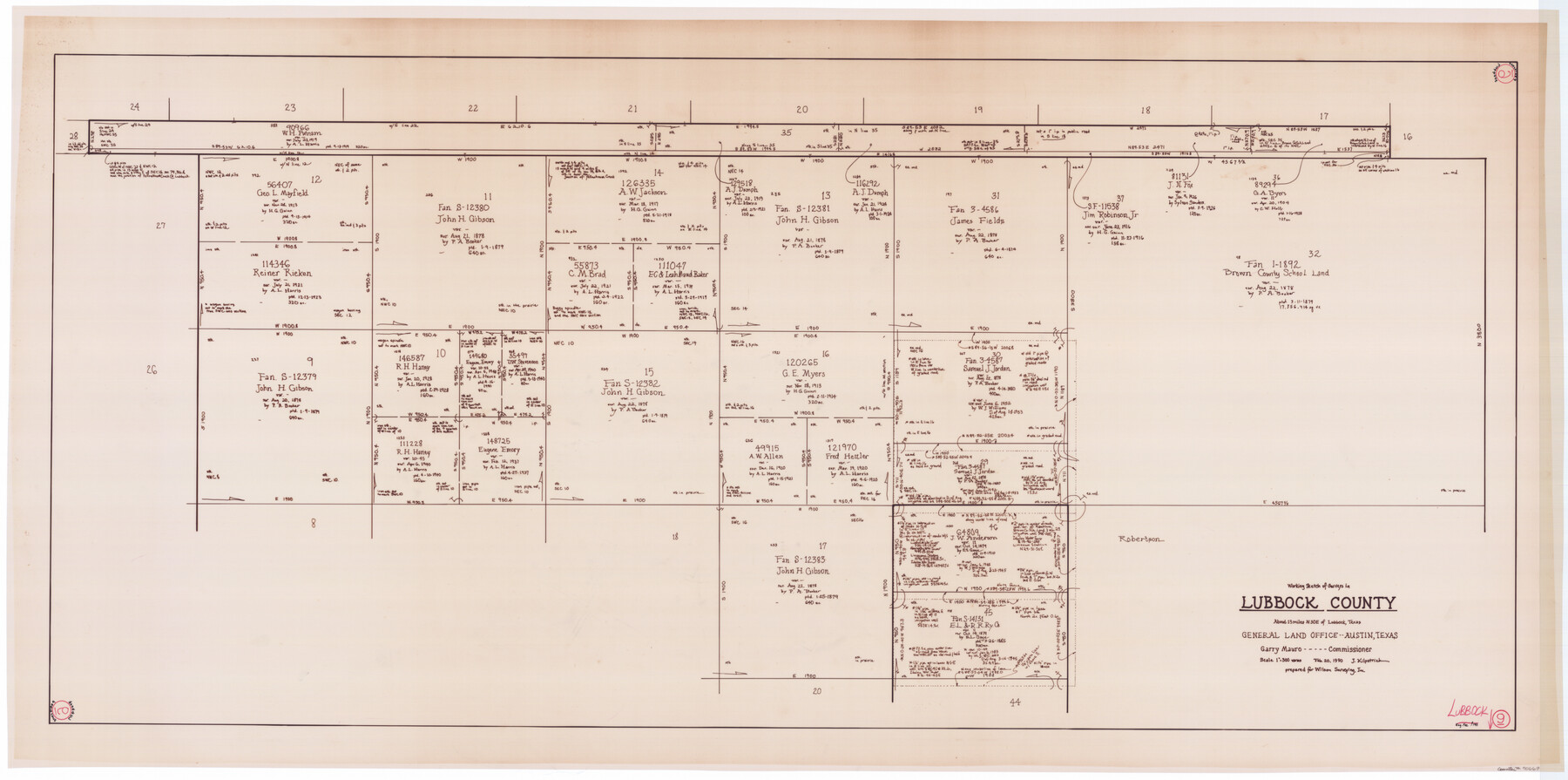 70669, Lubbock County Working Sketch 9, General Map Collection