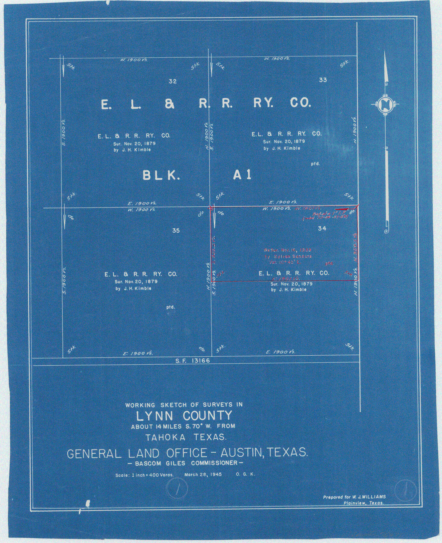 70671, Lynn County Working Sketch 1, General Map Collection