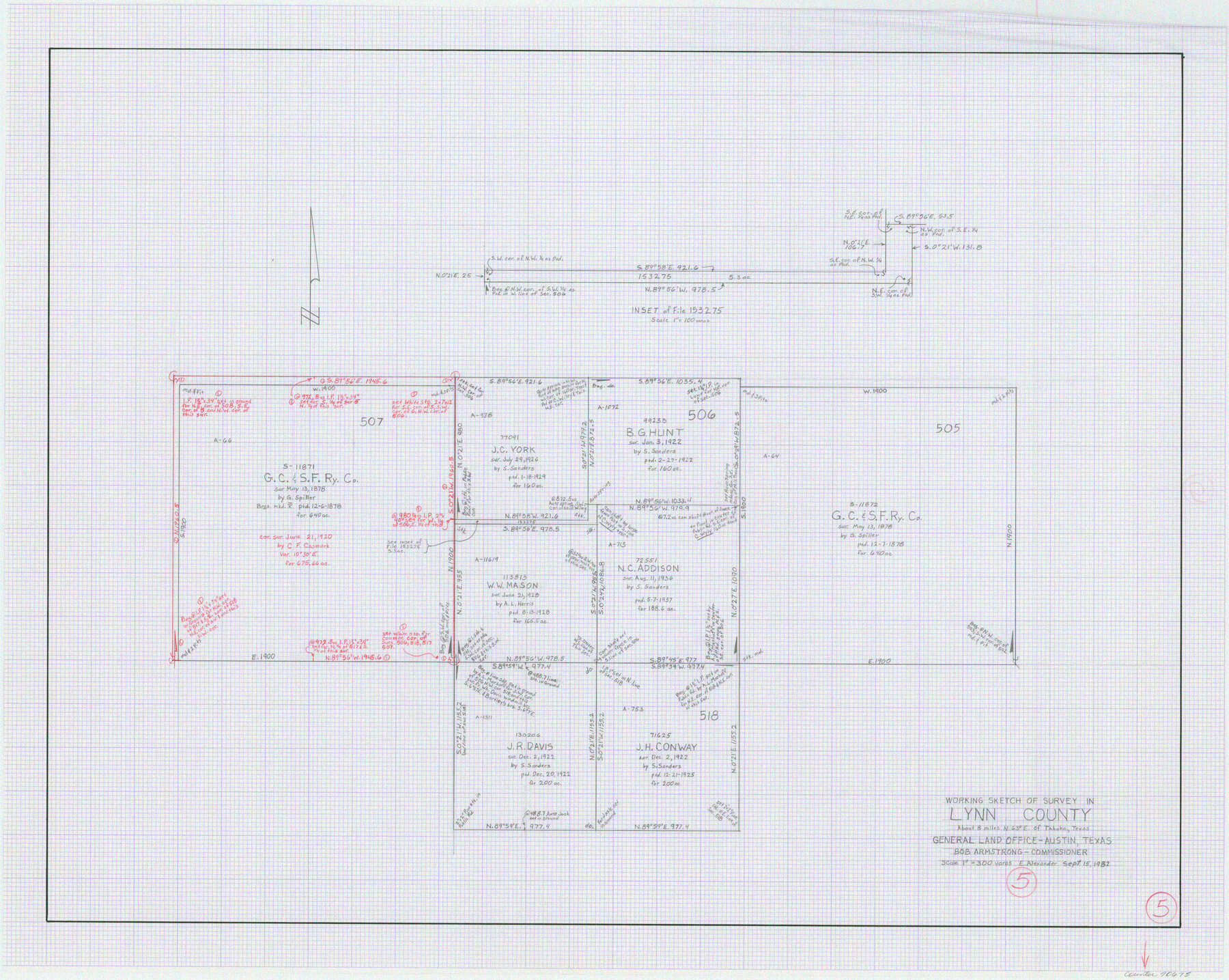 70675, Lynn County Working Sketch 5, General Map Collection