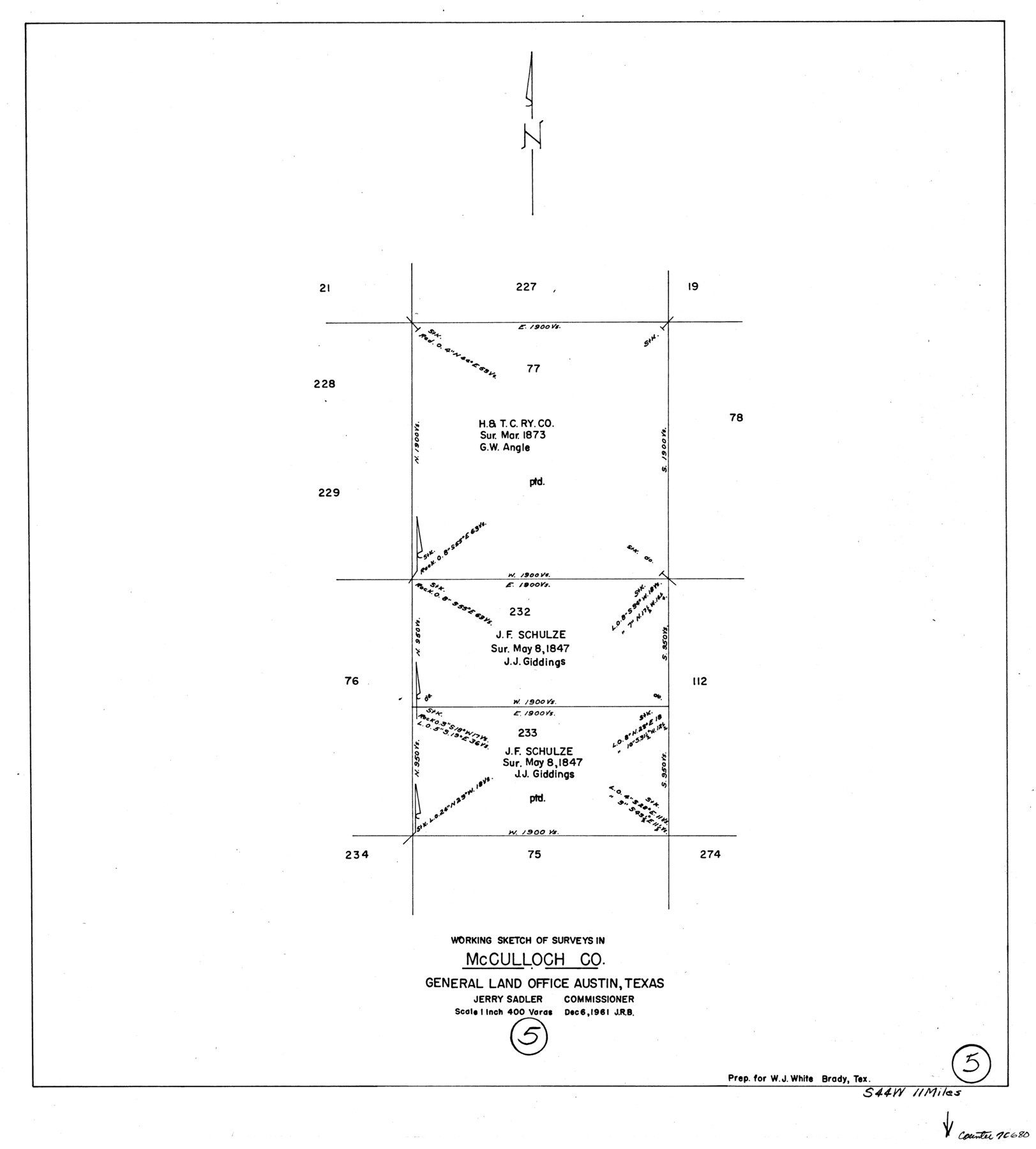 70680, McCulloch County Working Sketch 5, General Map Collection