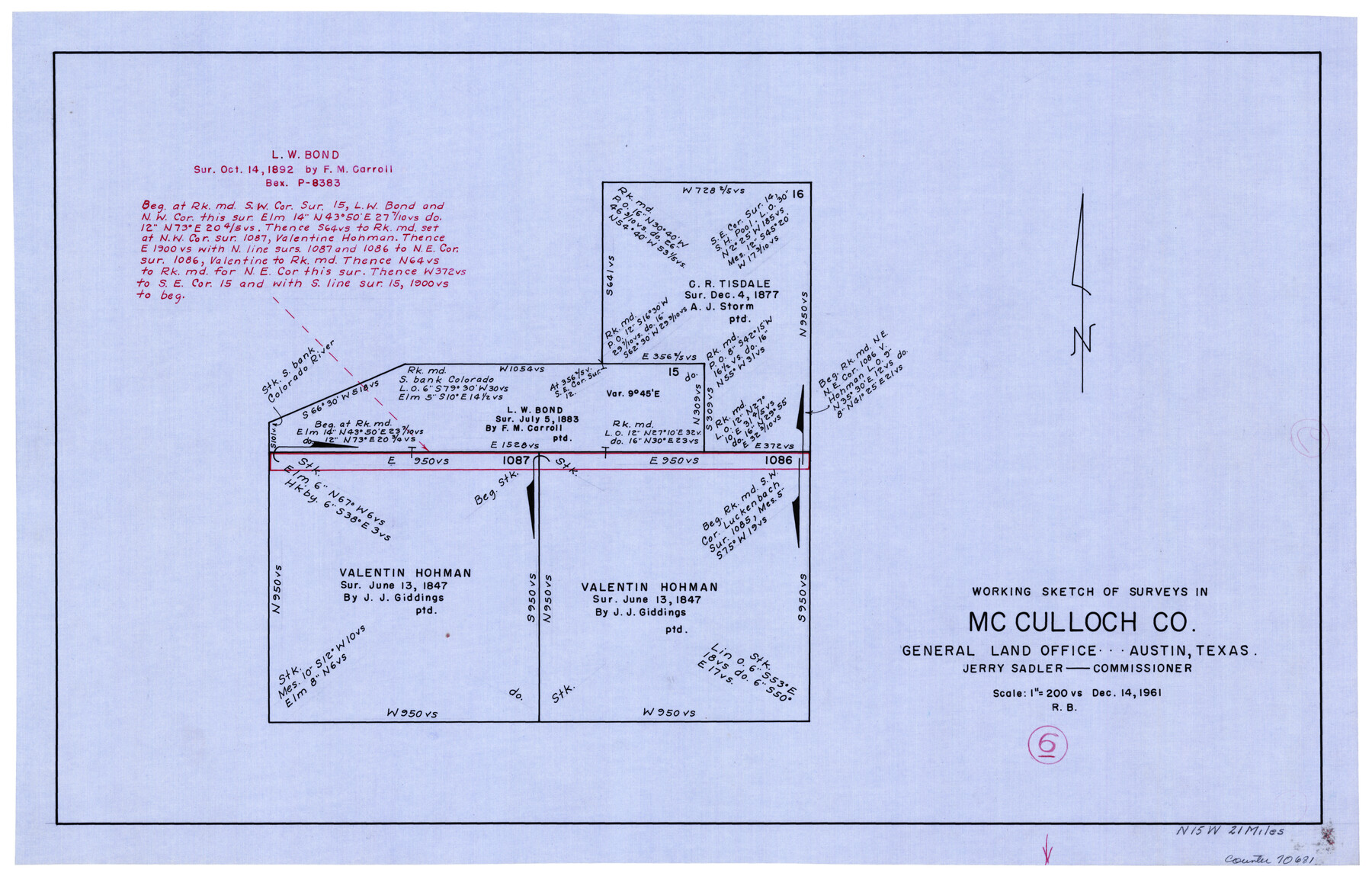70681, McCulloch County Working Sketch 6, General Map Collection
