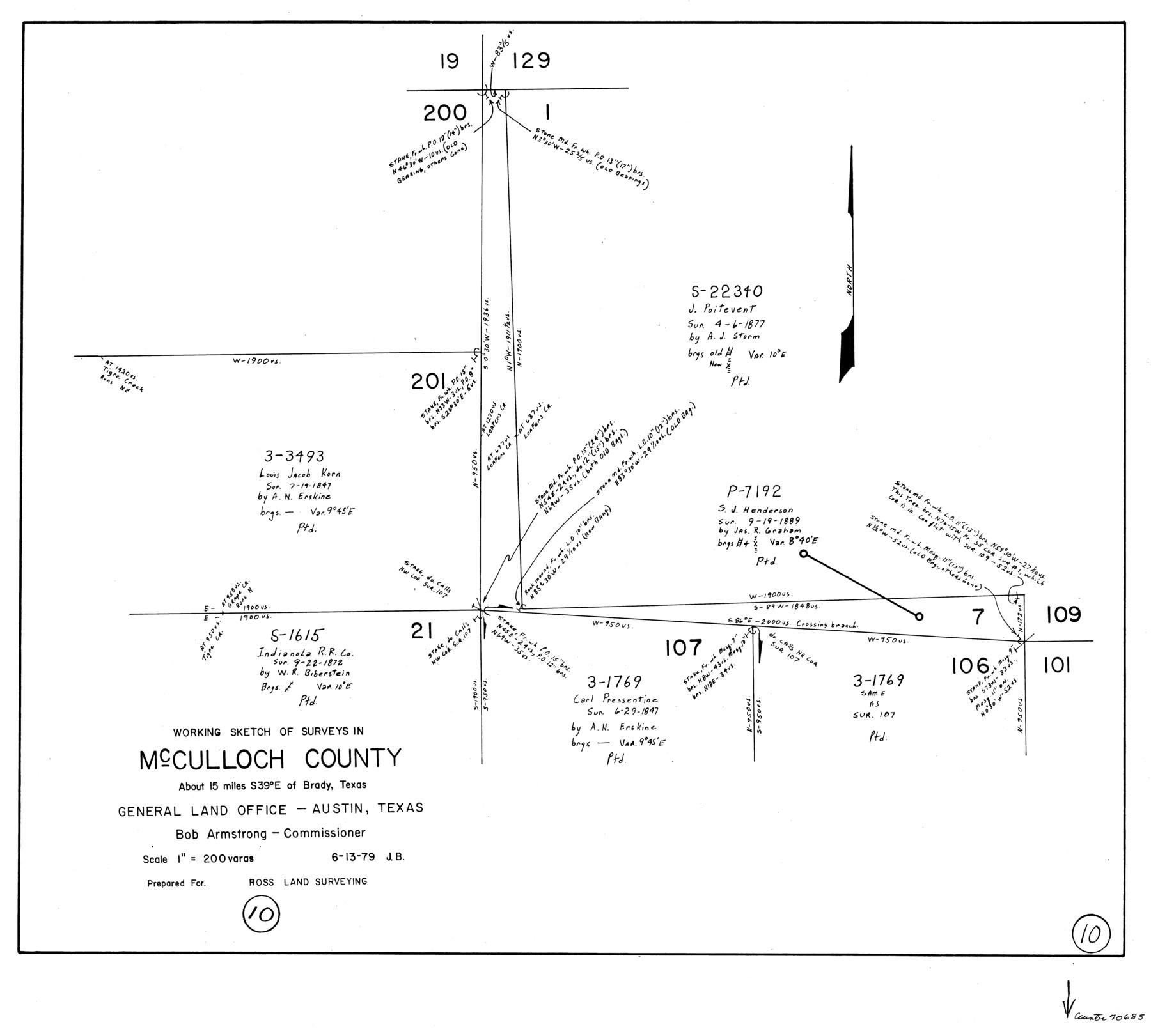 70685, McCulloch County Working Sketch 10, General Map Collection