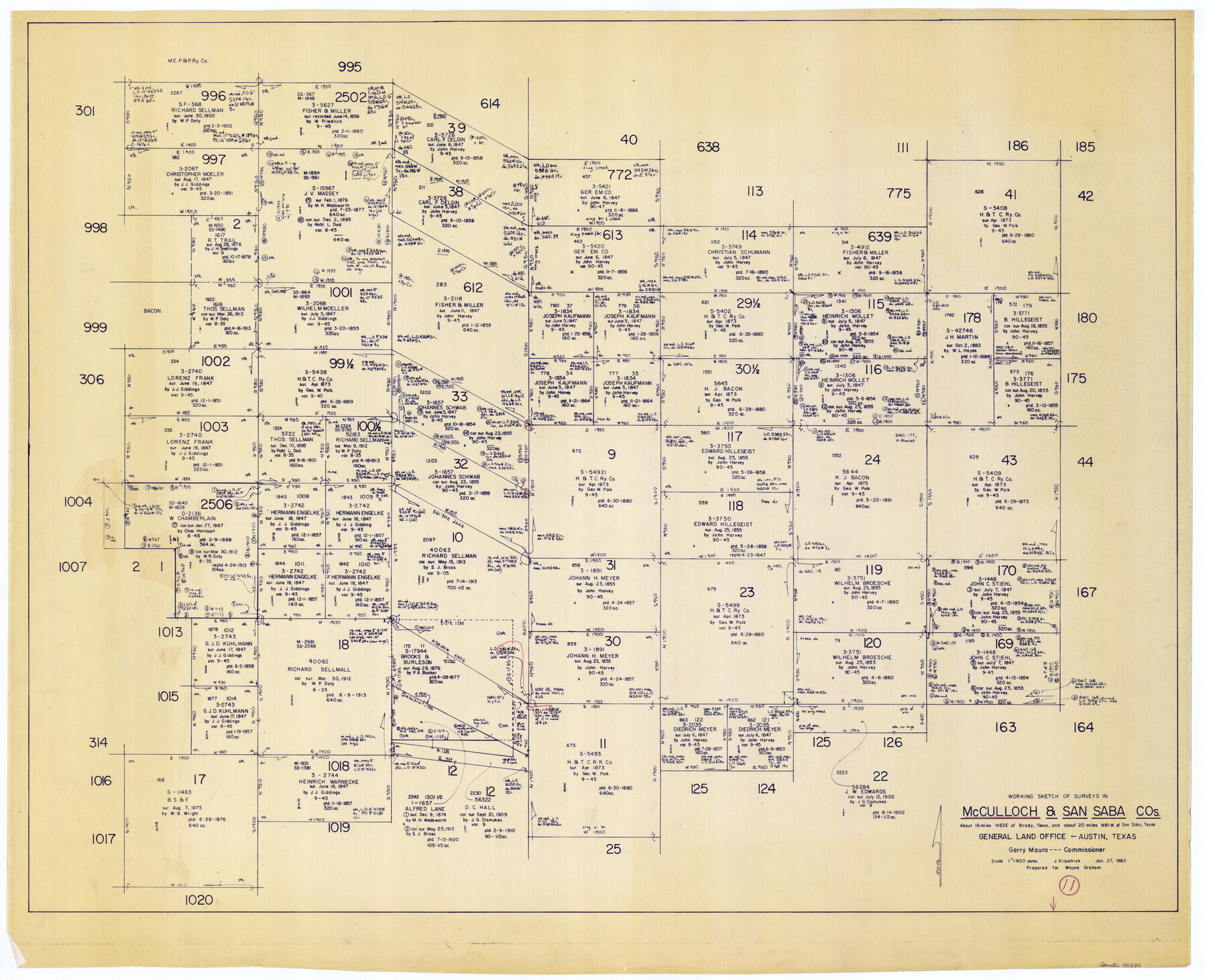 70686, McCulloch County Working Sketch 11, General Map Collection