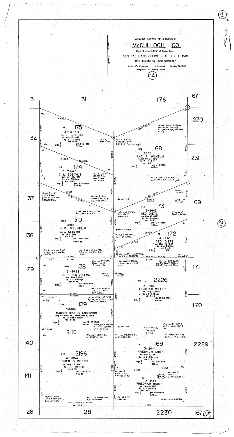 70687, McCulloch County Working Sketch 12, General Map Collection