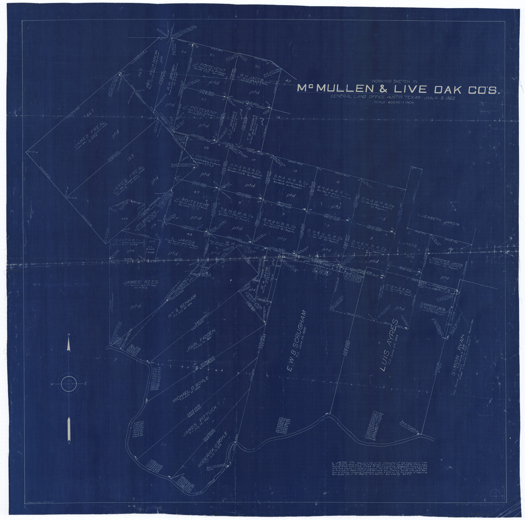 70705, McMullen County Working Sketch 4, General Map Collection