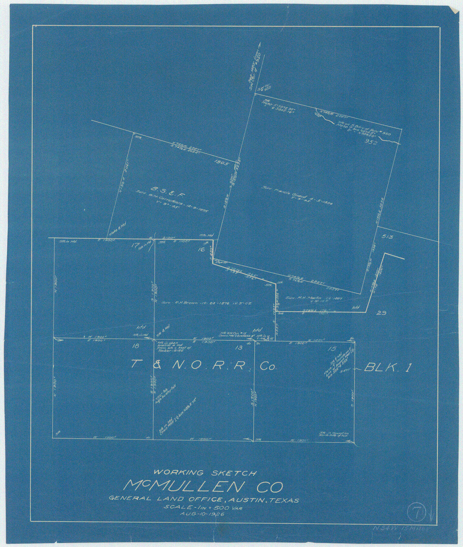 70708, McMullen County Working Sketch 7, General Map Collection