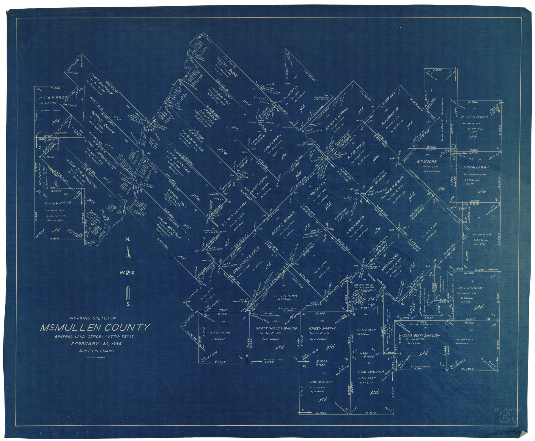 70709, McMullen County Working Sketch 8, General Map Collection