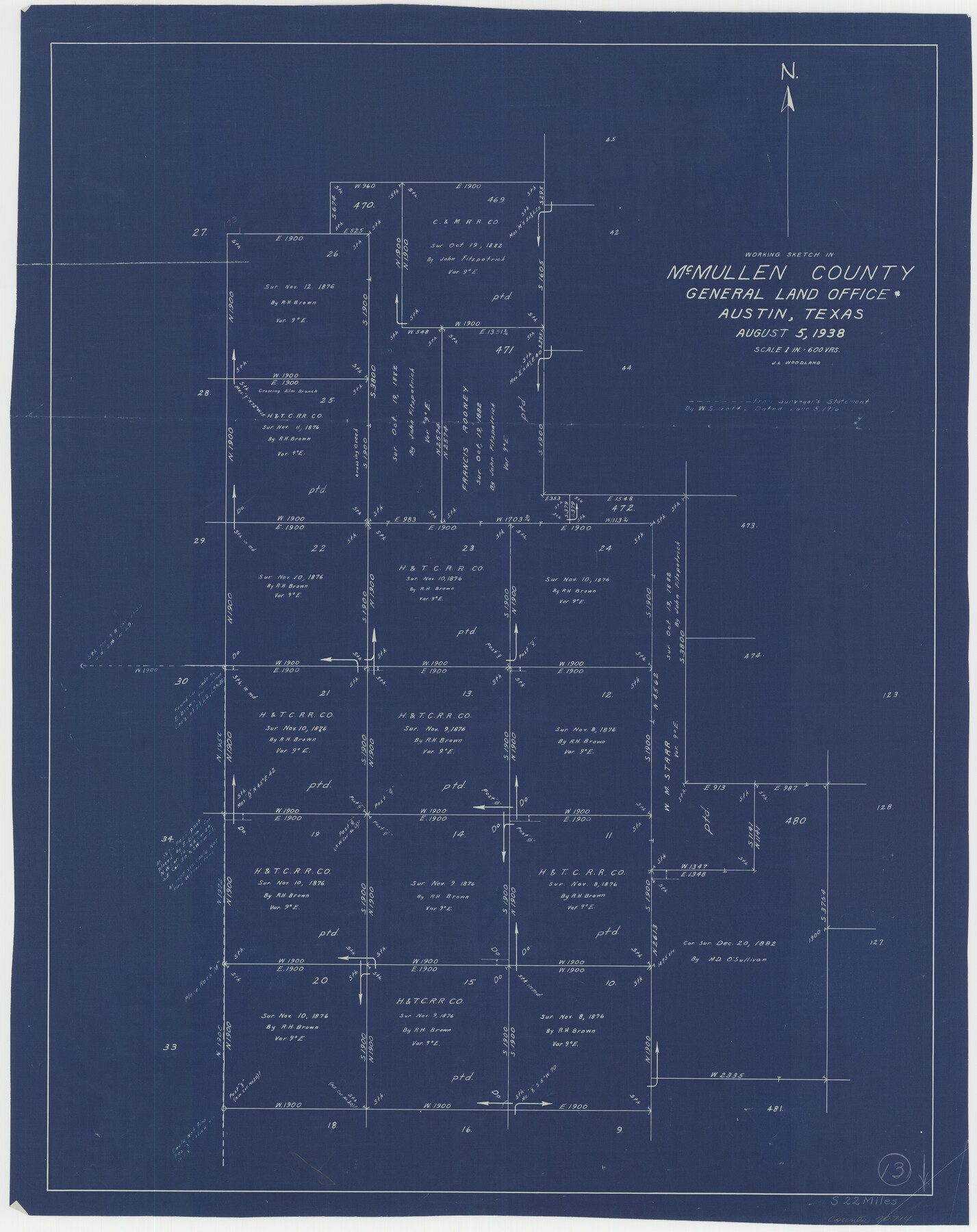 70714, McMullen County Working Sketch 13, General Map Collection