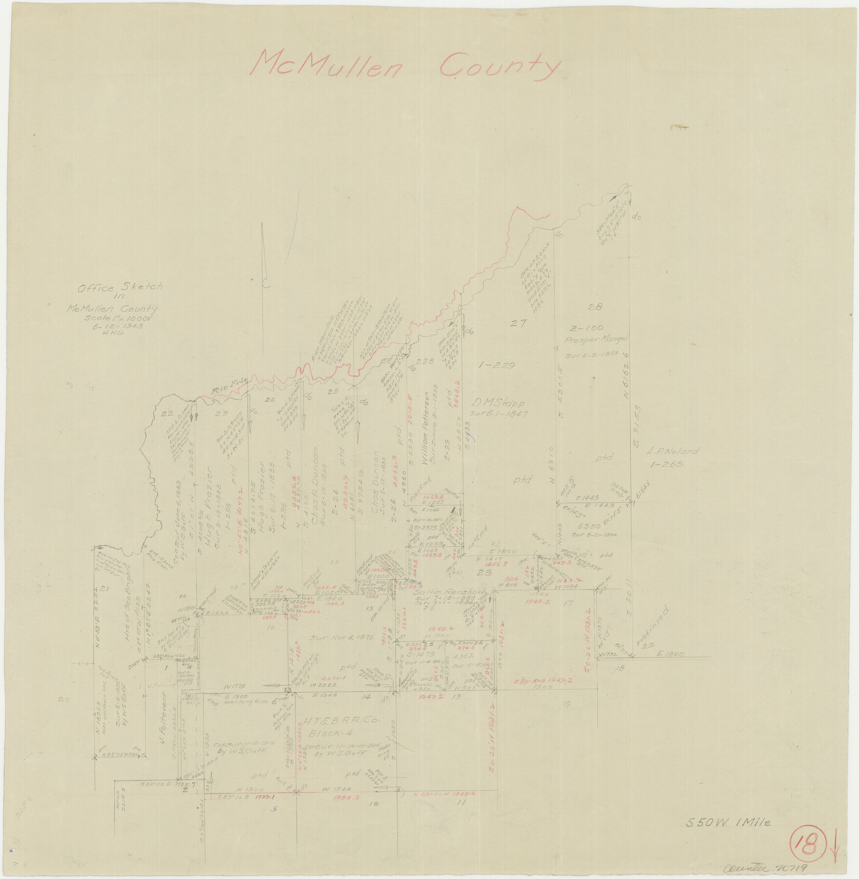 70719, McMullen County Working Sketch 18, General Map Collection