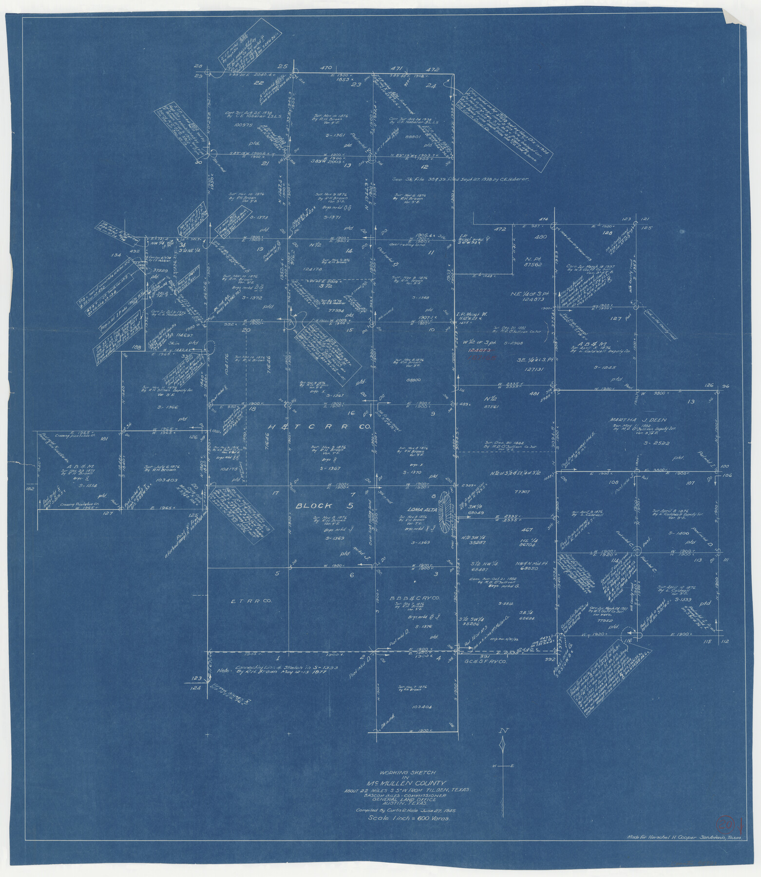 70721, McMullen County Working Sketch 20, General Map Collection