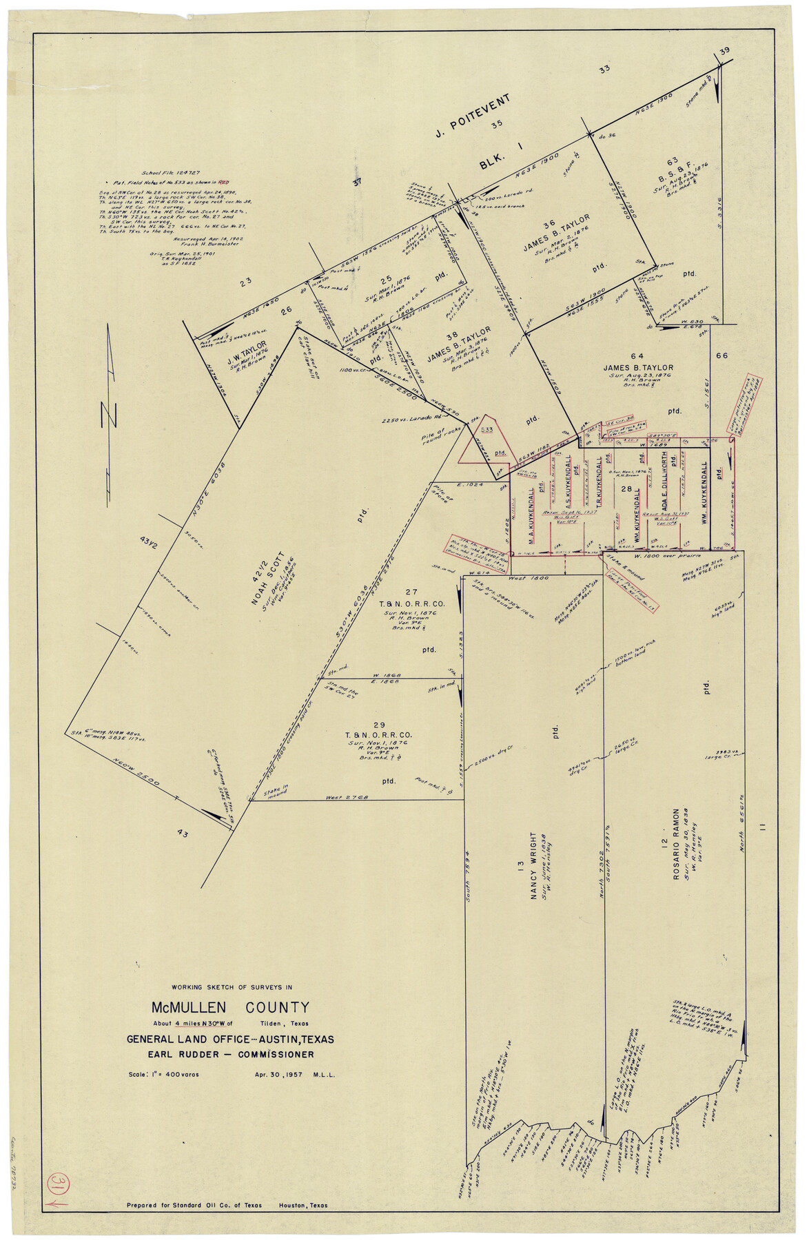 70732, McMullen County Working Sketch 31, General Map Collection
