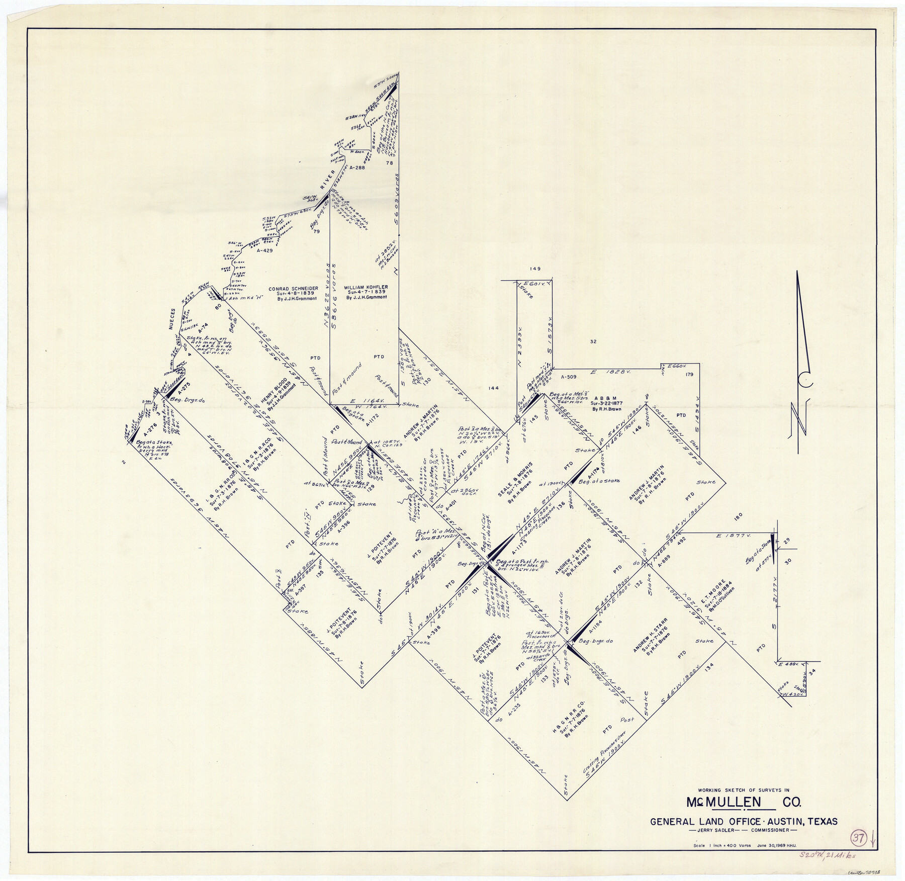 70738, McMullen County Working Sketch 37, General Map Collection