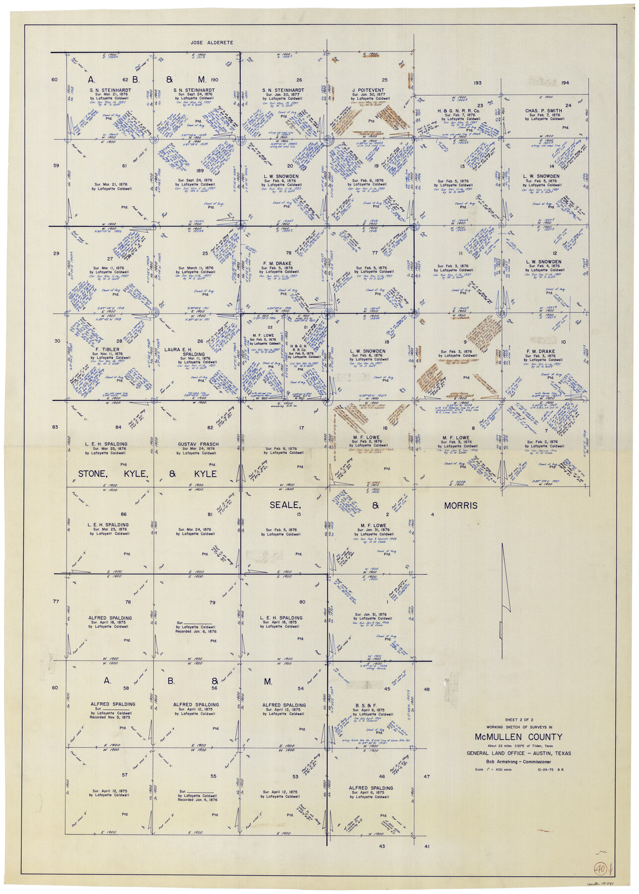 70741, McMullen County Working Sketch 40, General Map Collection
