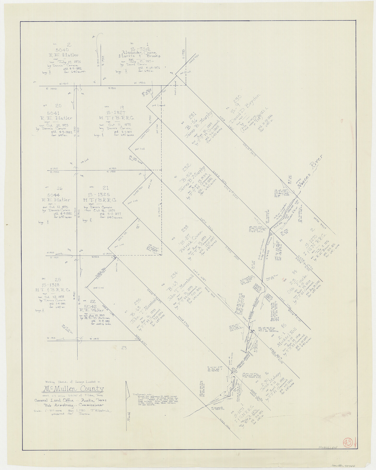 70744, McMullen County Working Sketch 43, General Map Collection