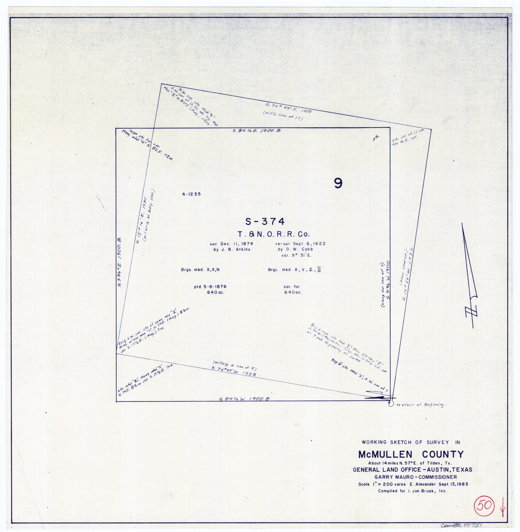 70751, McMullen County Working Sketch 50, General Map Collection