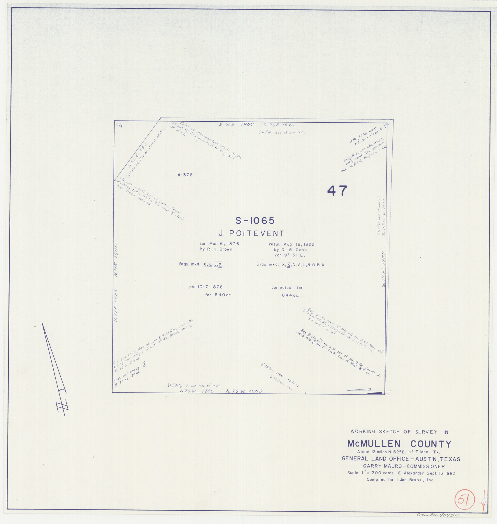 70752, McMullen County Working Sketch 51, General Map Collection