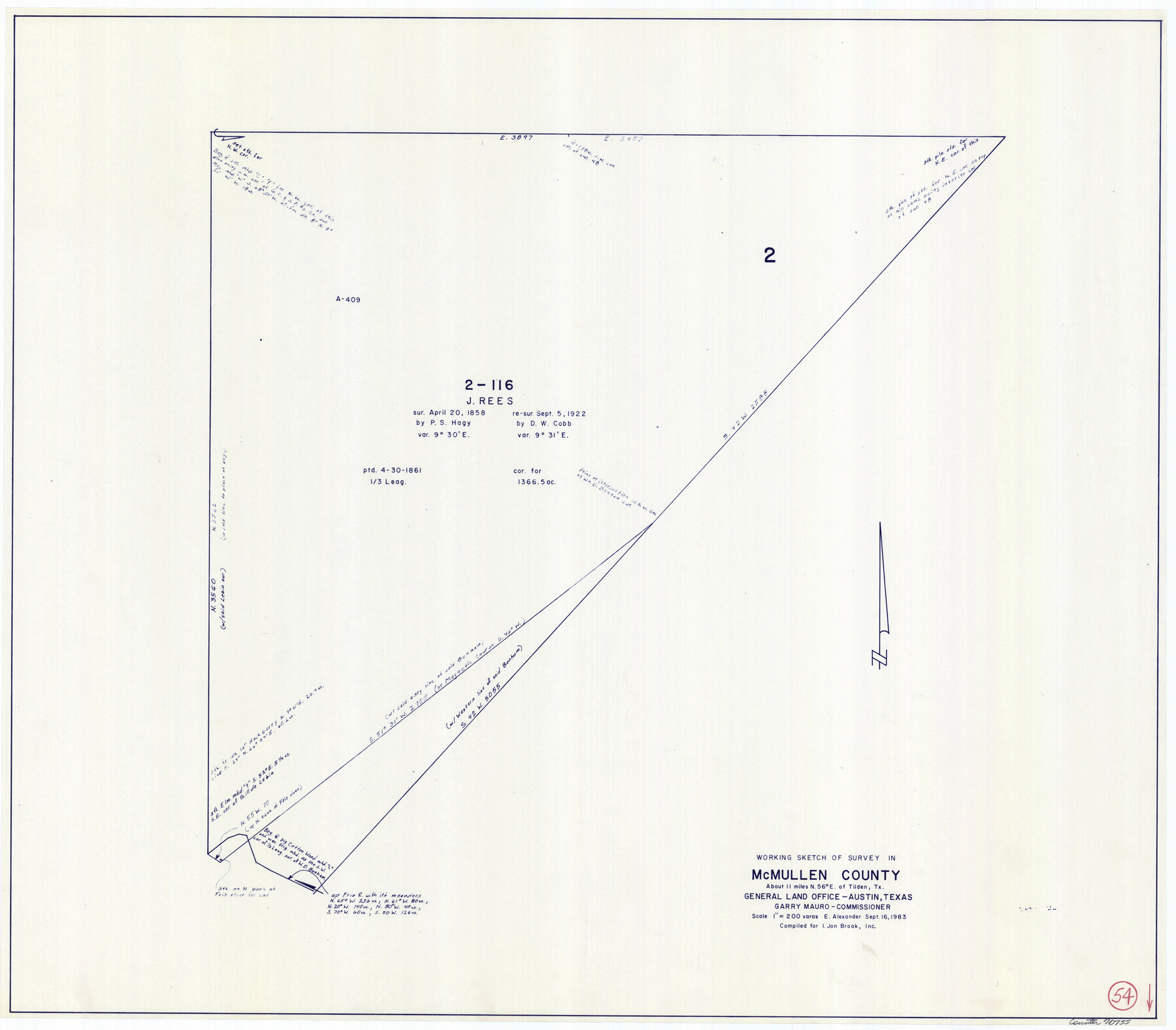 70755, McMullen County Working Sketch 54, General Map Collection