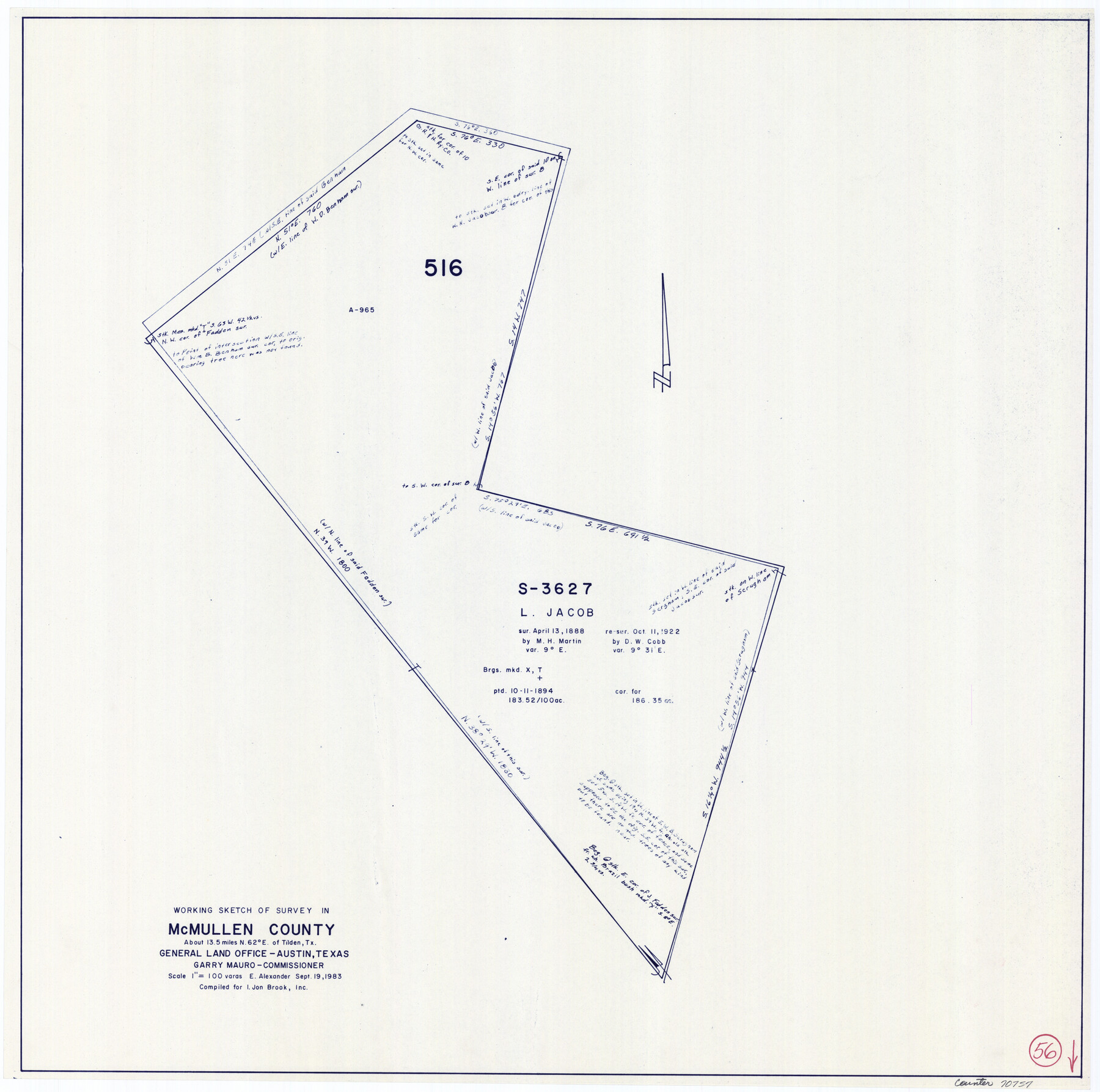 70757, McMullen County Working Sketch 56, General Map Collection