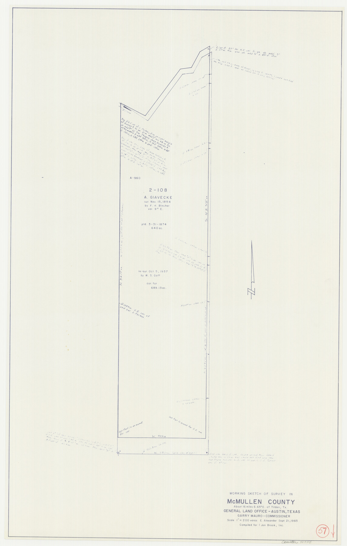 70758, McMullen County Working Sketch 57, General Map Collection