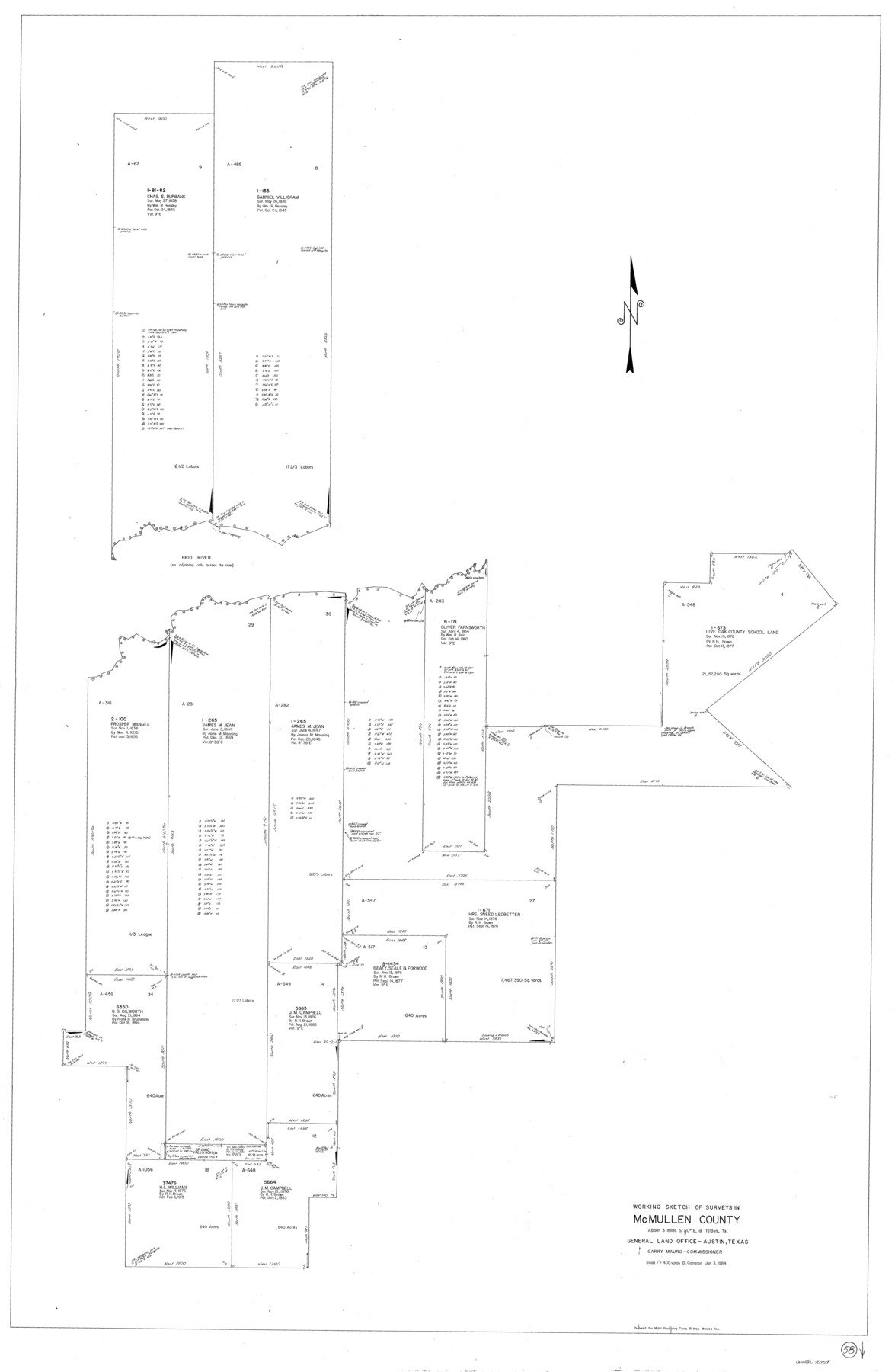 70759, McMullen County Working Sketch 58, General Map Collection