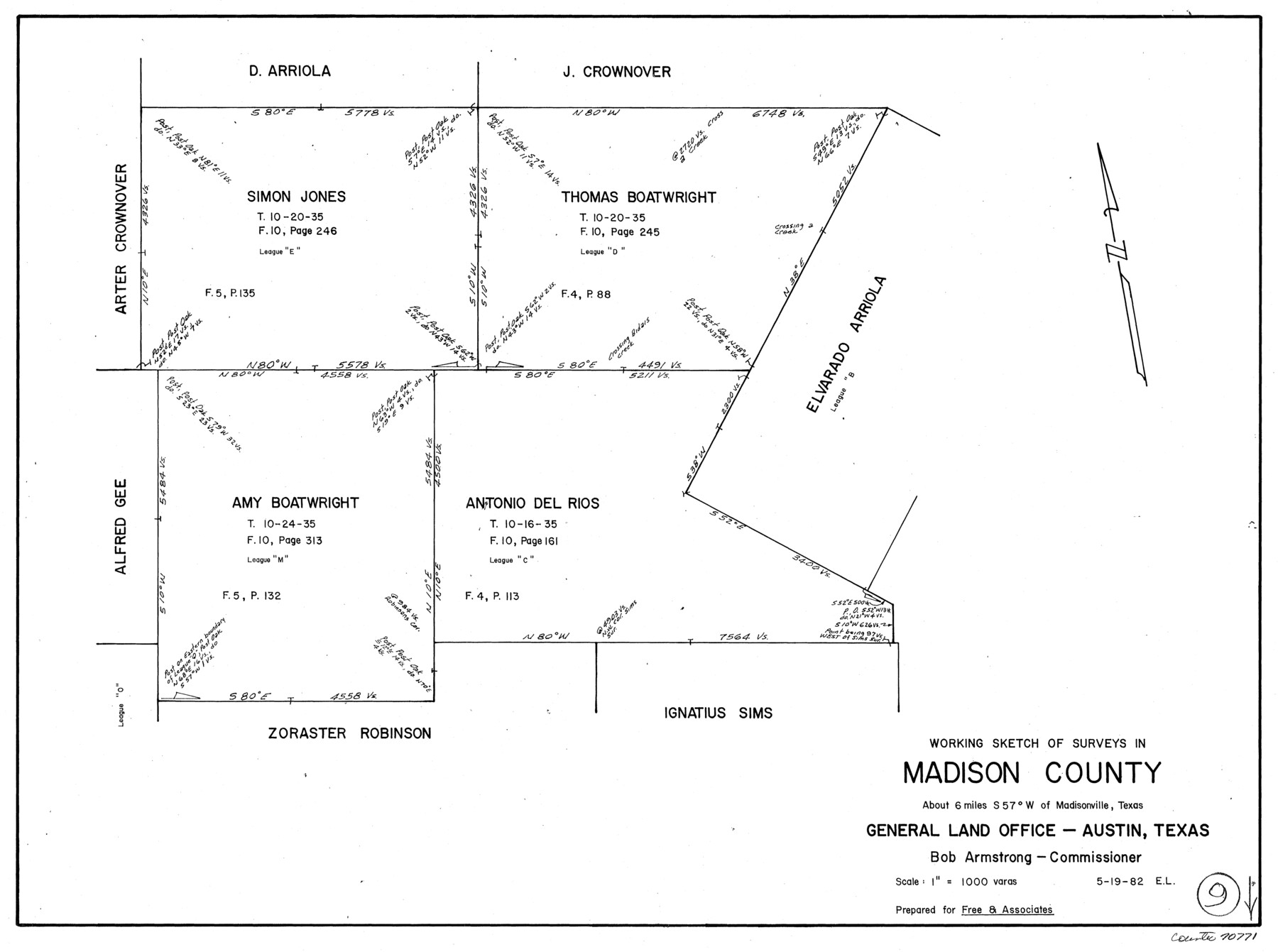 70771, Madison County Working Sketch 9, General Map Collection