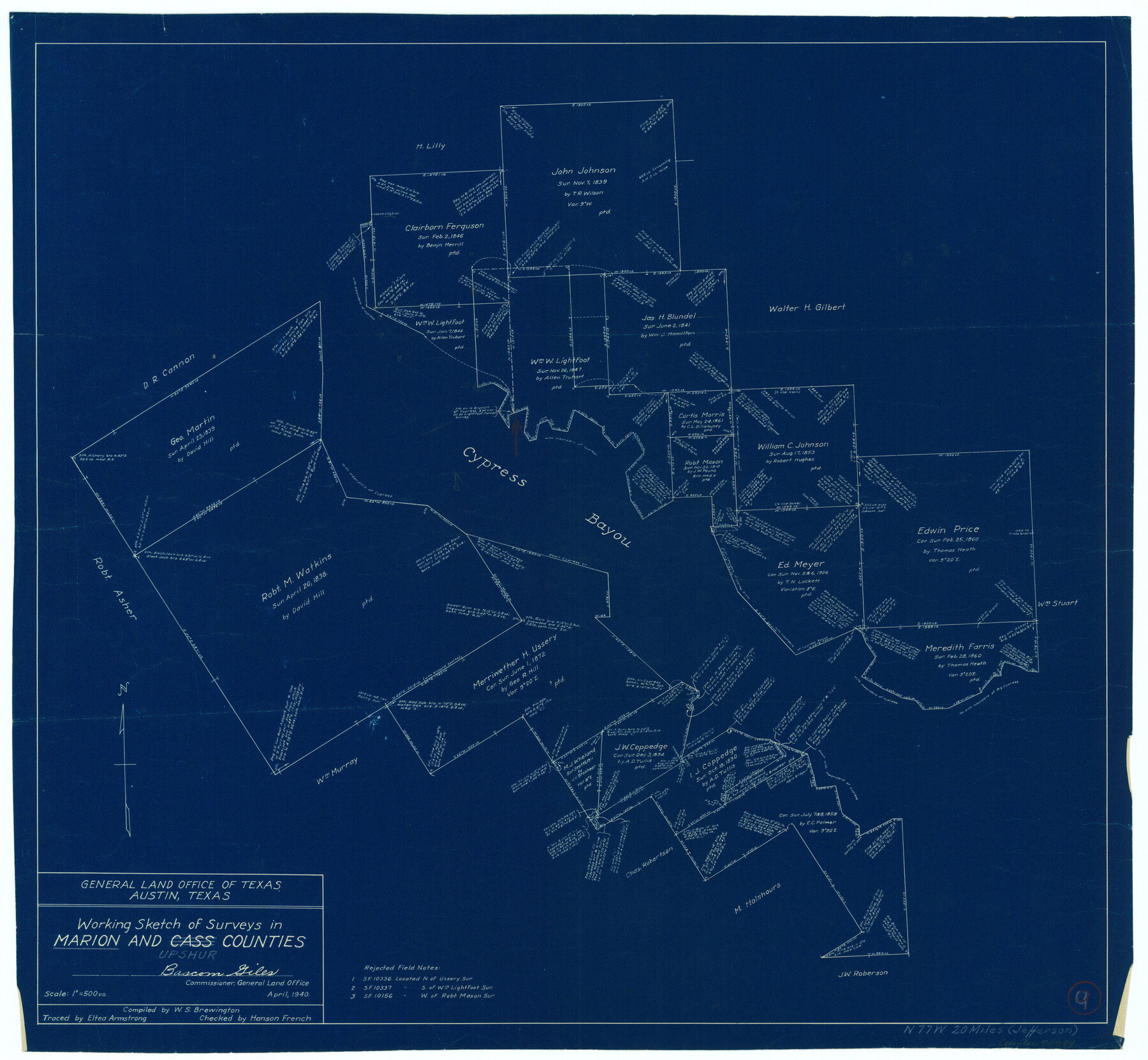 70784, Marion County Working Sketch 9, General Map Collection