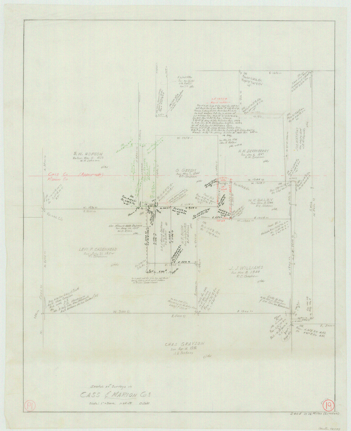70795, Marion County Working Sketch 19, General Map Collection